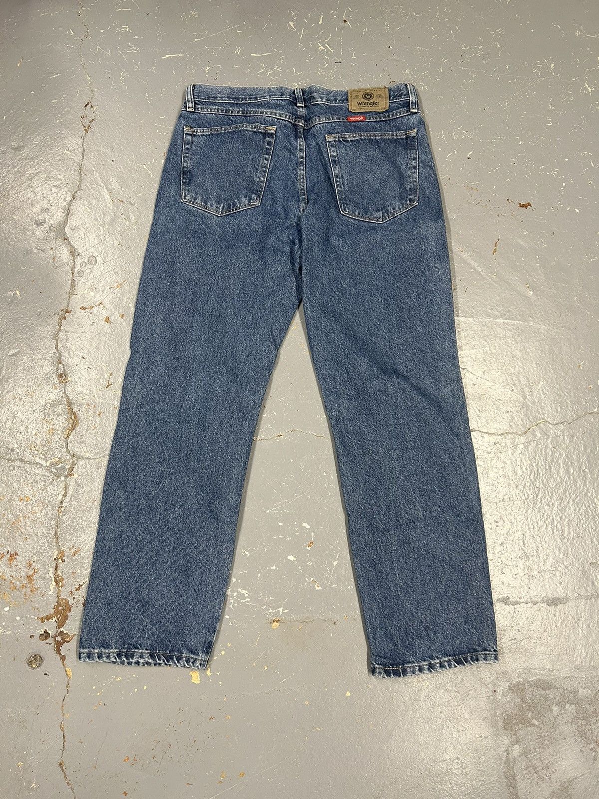 Vintage × Wrangler Crazy Vintage Y2K Wrangler Baggy Straight Fit Blue Jeans Size US 34 / EU 50 - 2 Thumbnail