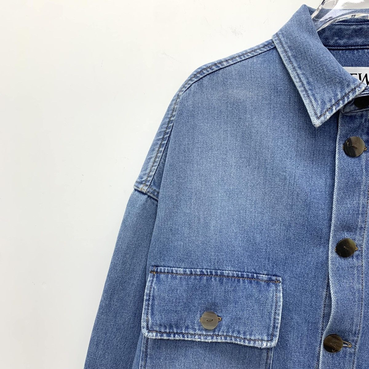 Loewe Loewe Single-breasted Long Sleeve Denim Shirt Jacket K26WX Size XS / US 0-2 / IT 36-38 - 3 Thumbnail