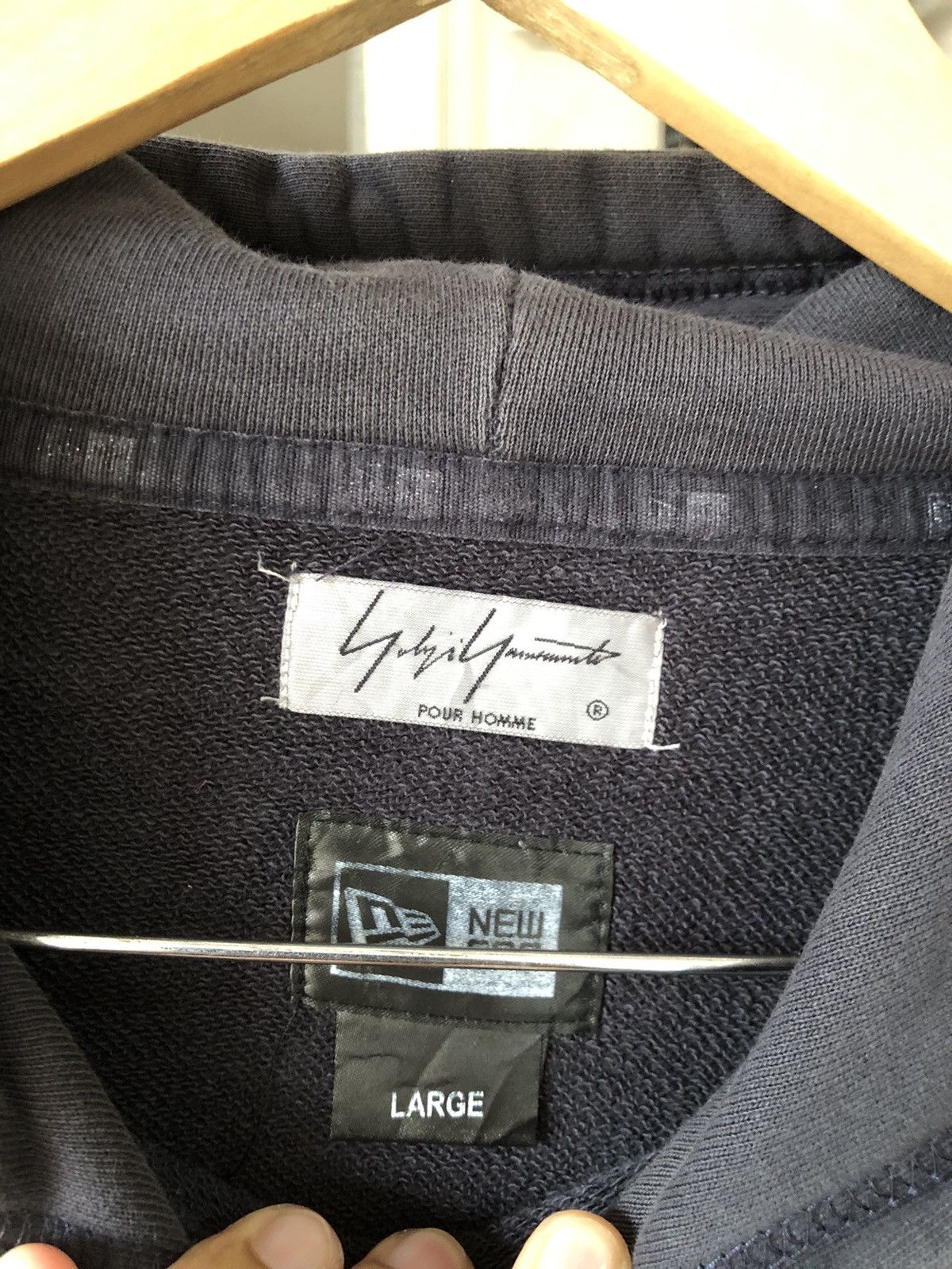 Yohji Yamamoto Rare❗️Yohji Yamamoto x New Era Embroidery Hoodie Size US L / EU 52-54 / 3 - 11 Thumbnail