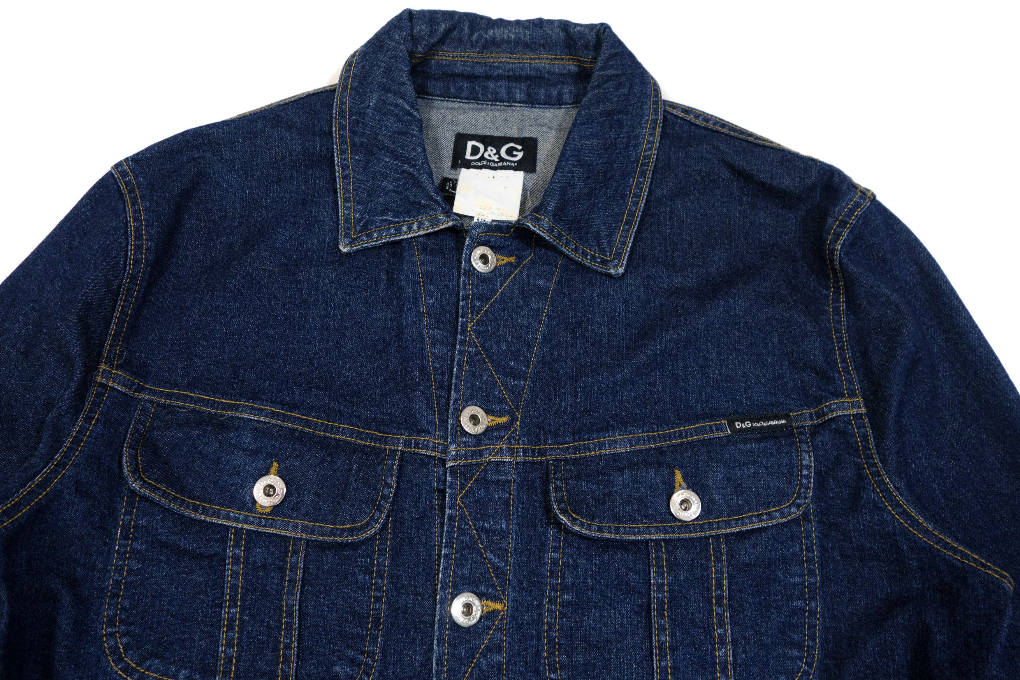 Dolce & Gabbana Y2K Denim Pocket Jacket Vintage 90s Size XL / US 12-14 / IT 48-50 - 3 Thumbnail