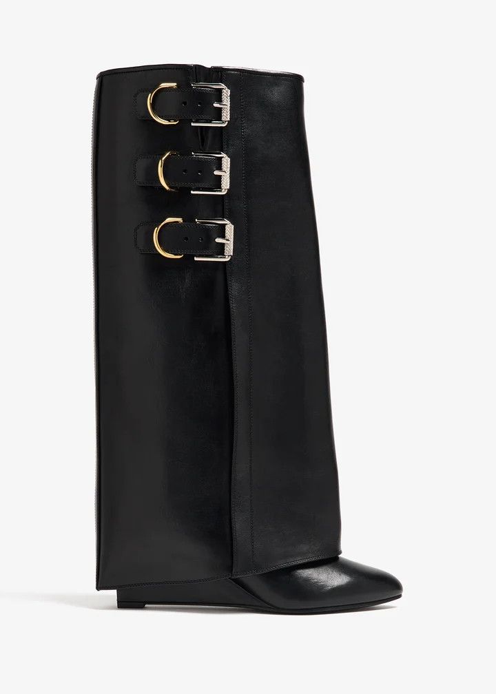 Givenchy o1lv12m0326 Shark Lock Buckles Boots in Black Size US 8 / IT 38 - 1 Thumbnail