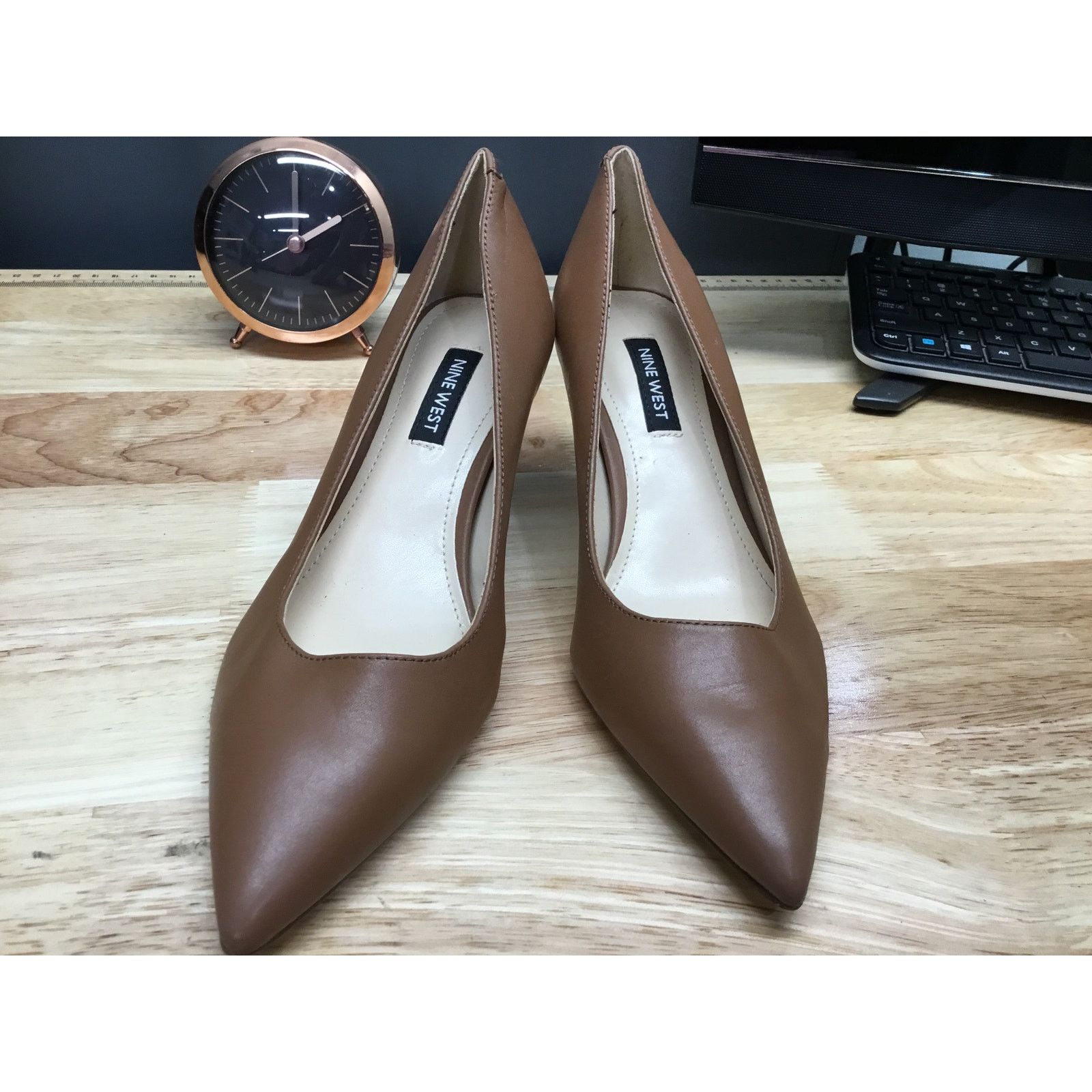 Nine West Nine West Arlene Women's 5 Brown Slip-On Classic Pumps Size US 5 / IT 35 - 1 Thumbnail