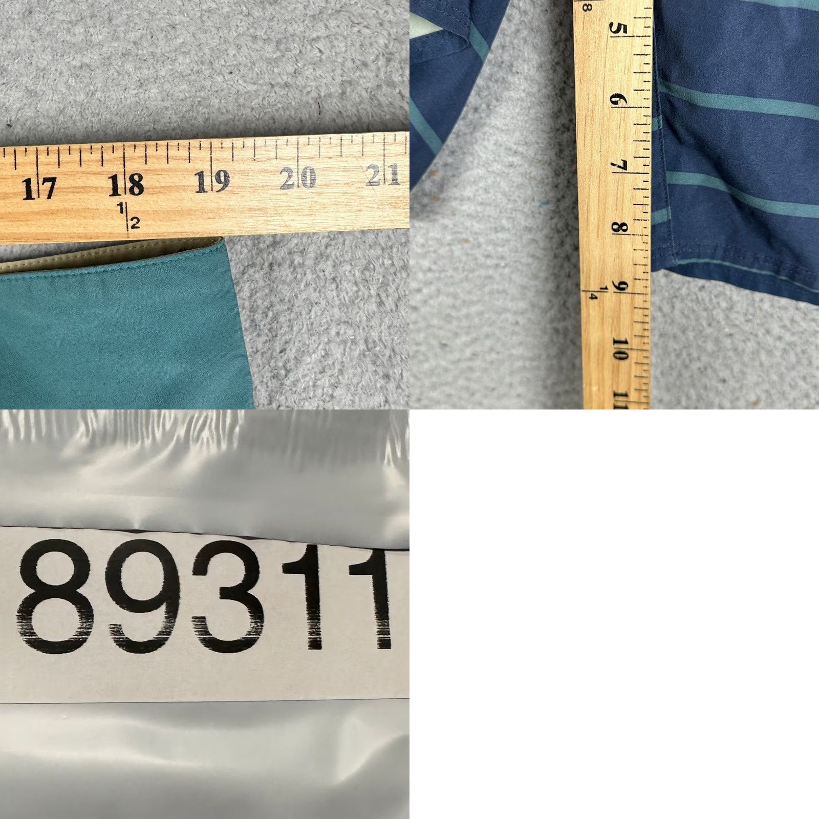 Patagonia Patagonia Board Shorts Mens 38 Blue Striped Quick Dry Stretch Pockets Drawstring Surf Trunks Size US 38 / EU 54 - 8 Thumbnail