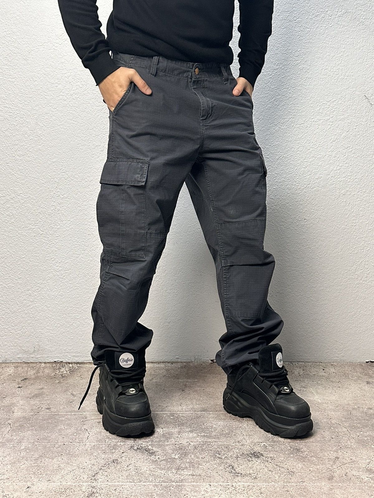Carhartt Carhartt Workwear Cargo Pants Blue Heavy Duty Utility Y2K Size US 32 / EU 48 - 16 Thumbnail