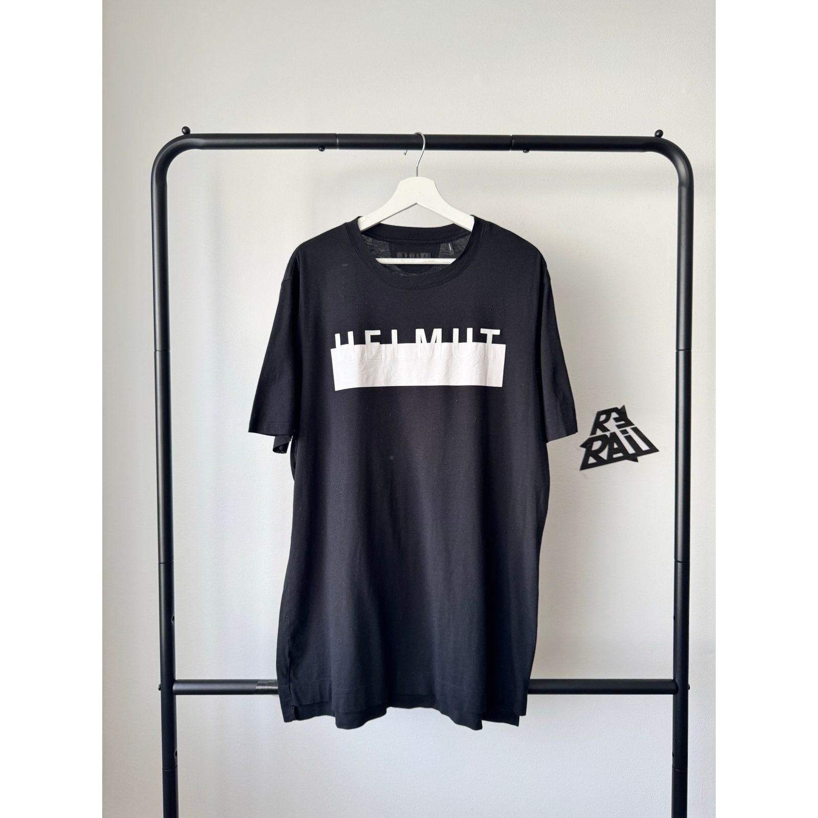 Helmut Lang Helmut Lang Logo Bar Short Sleeve T-Shirt Black Size US L / EU 52-54 / 3 - 1 Thumbnail