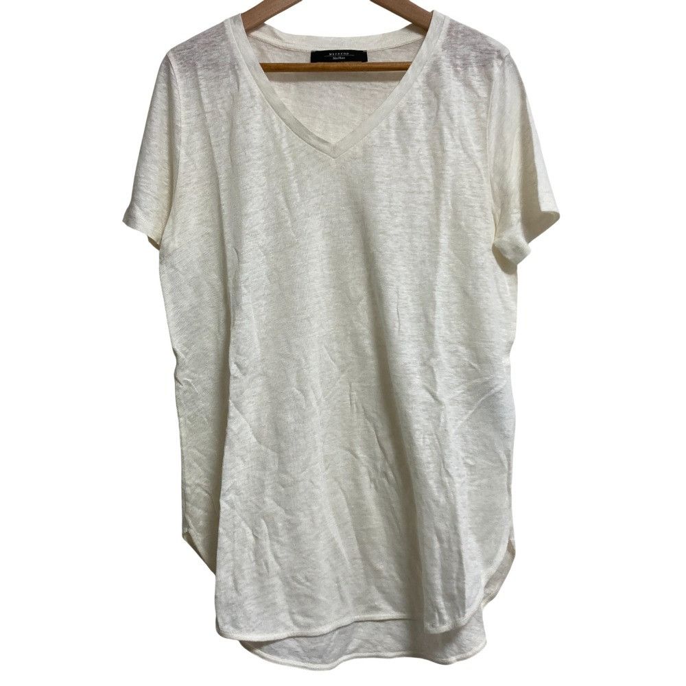 MaxMara Max Mara WEEKEND Linen Short Sleeve Top Textile Tops DUTY FREE for USA