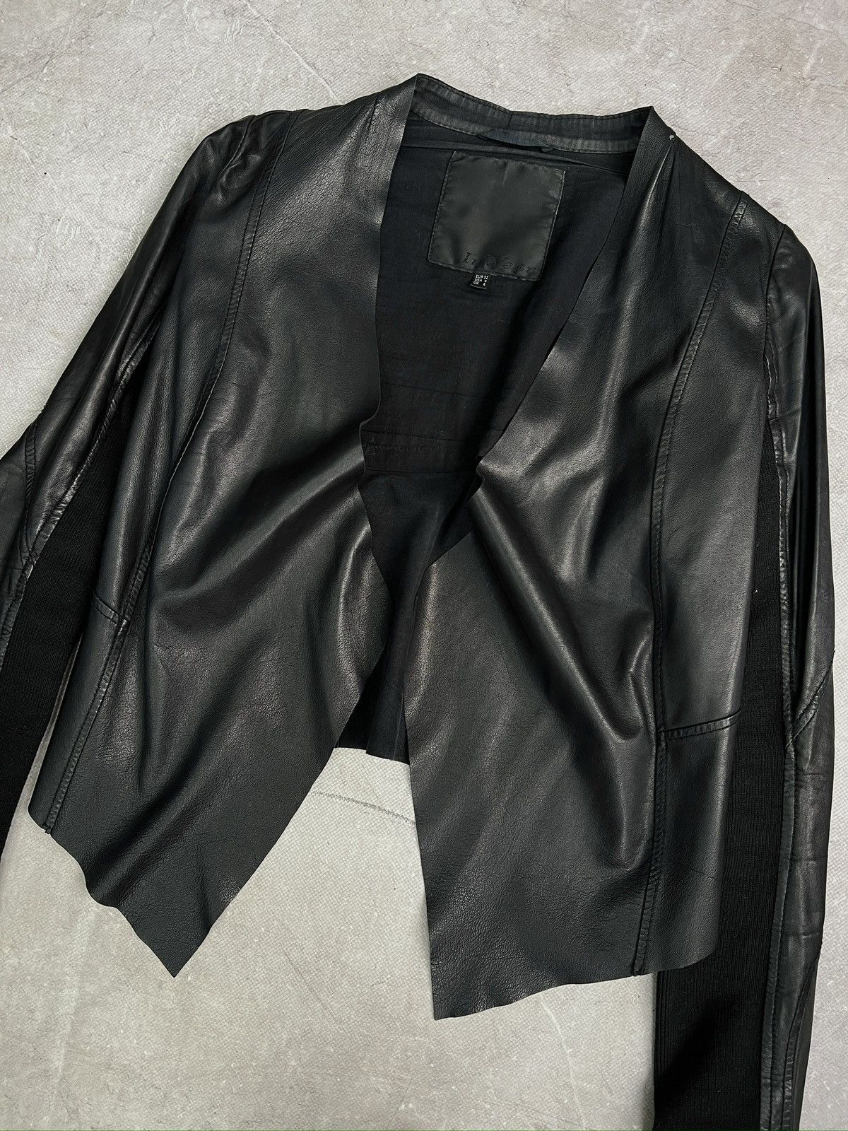 Japanese Brand Ann demeulemeester Style Leather Jacket 2000’s avant garde Size S / US 4 / IT 40 - 5 Thumbnail