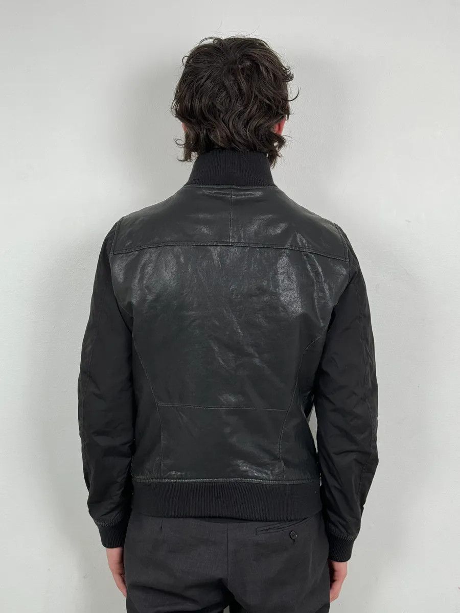 Armani 2000s Armani Hybrid Black Leather Nylon Jacket Size US M / EU 48-50 / 2 - 3 Thumbnail
