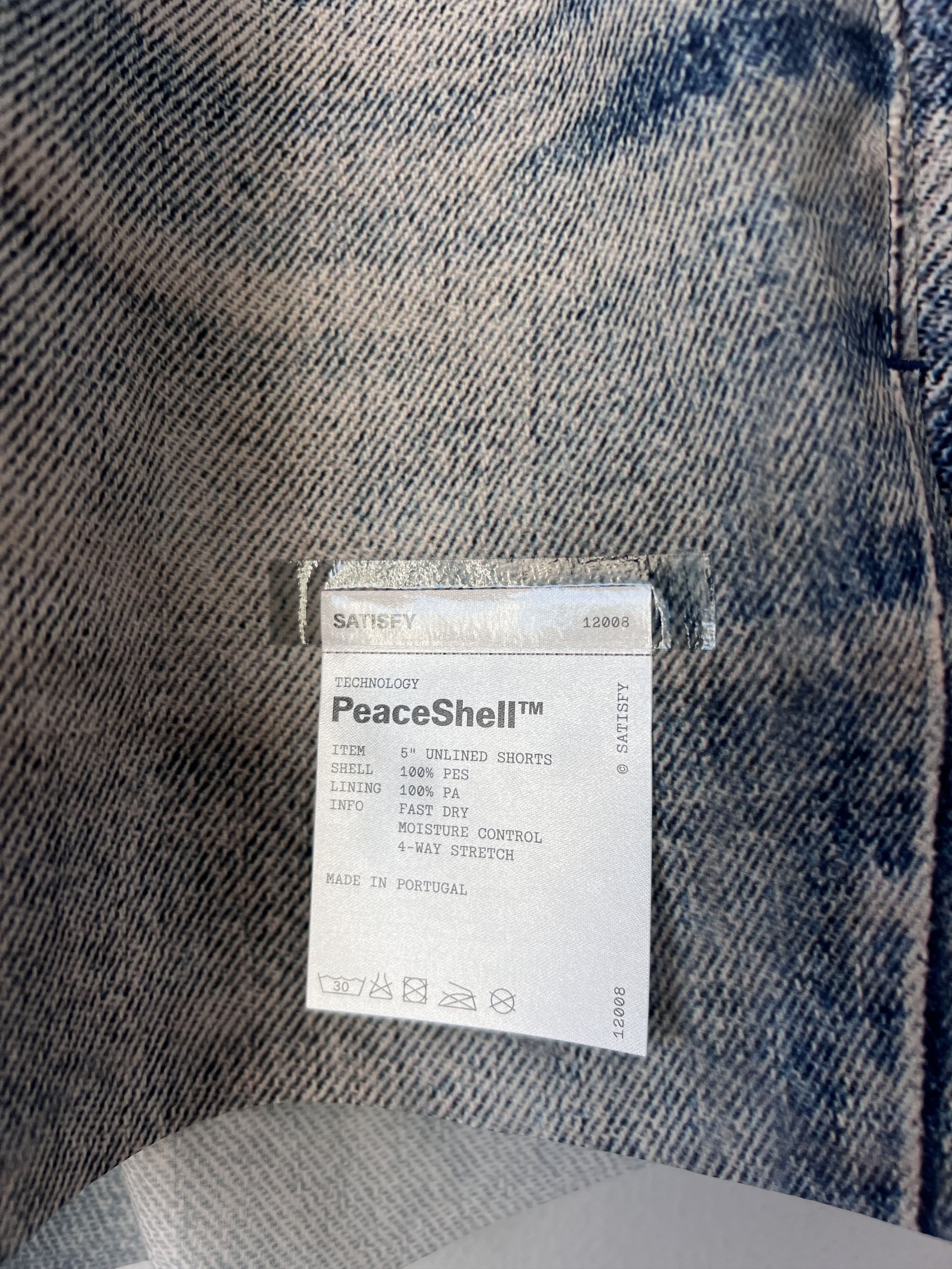 Satisfy Satisfy Running Peaceshell 5 Inch Unlined Shorts Blue Denim Size US 34 / EU 50 - 4 Thumbnail