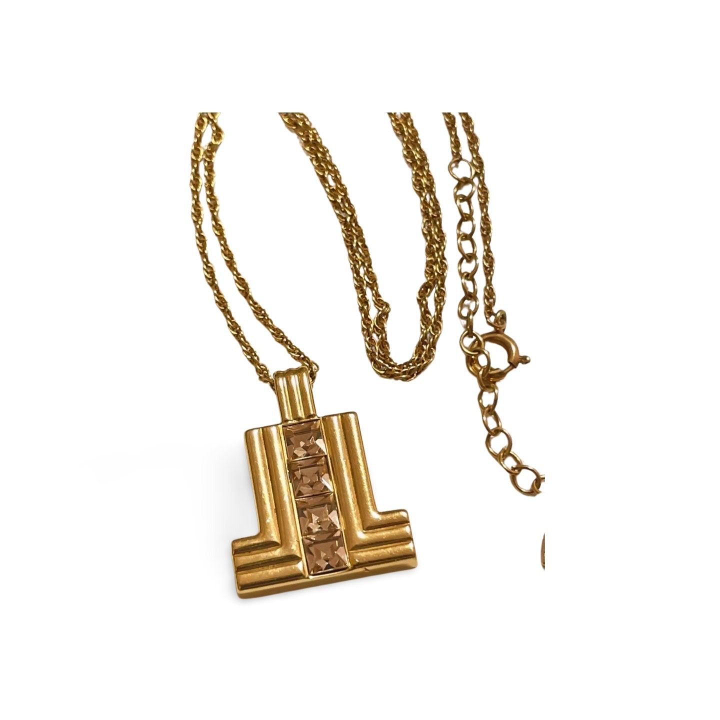 Lanvin Vintage LANVIN golden chain necklace with crystals Size ONE SIZE - 7 Thumbnail