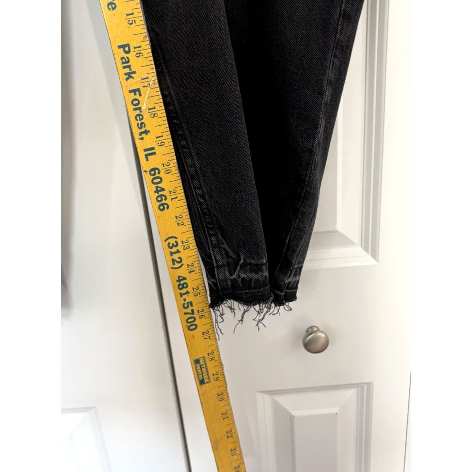 Old Navy NWT Old Navy Black Women's Size 24 High Rise Slouchy Taper Ankle Jeans Size 32" / US 10 / IT 46 - 5 Thumbnail