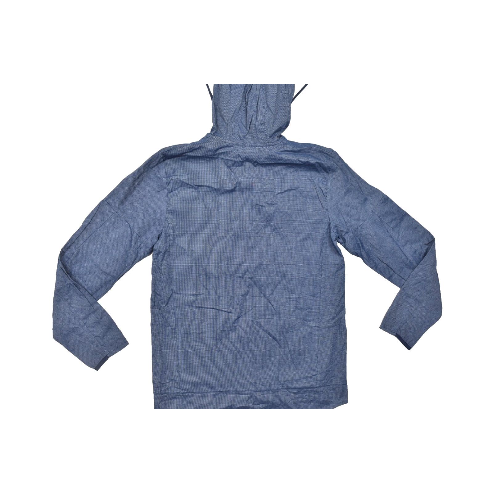 Adidas Adidas Mens Small Blue Textured Quarter Zip Hooded Windbreaker Jacket S Size US S / EU 44-46 / 1 - 2 Thumbnail