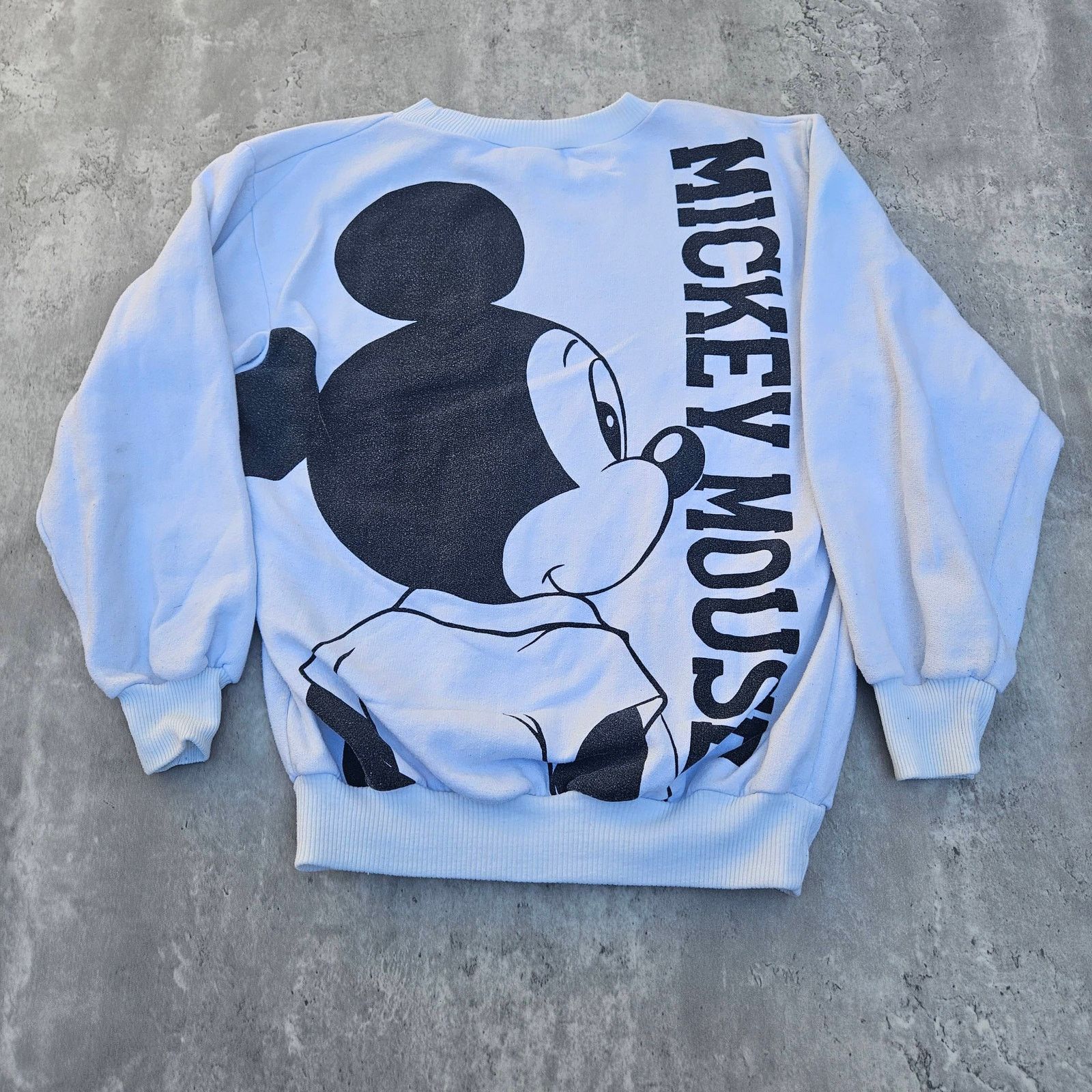 Disney Vintage 90' Mickey Mouse AOP Sweatshirt White Women's Small Size S / US 4 / IT 40 - 4 Thumbnail
