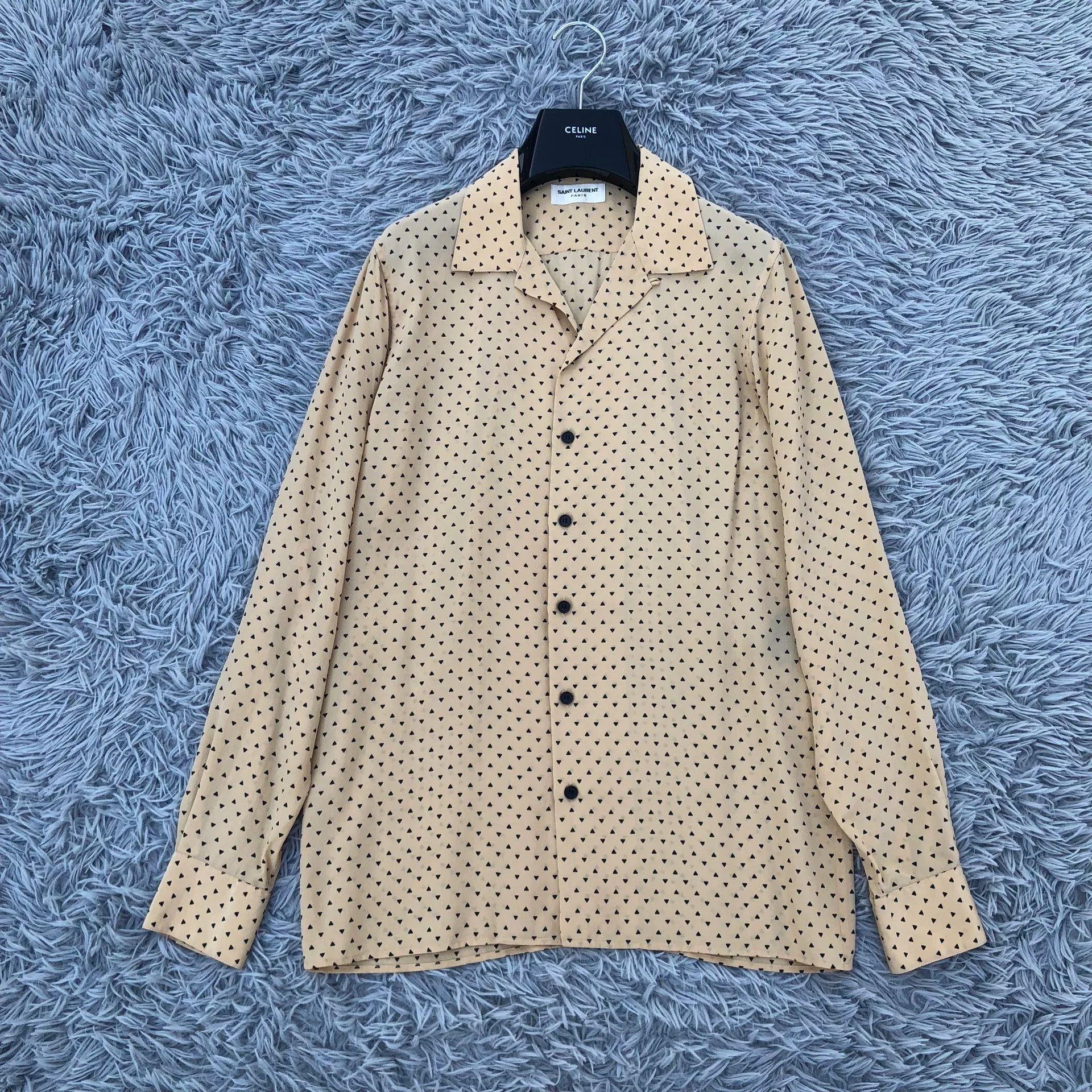 Saint Laurent Paris Saint Laurent 14SS Cuban Collar Silk Shirt Size US M / EU 48-50 / 2 - 1 Thumbnail