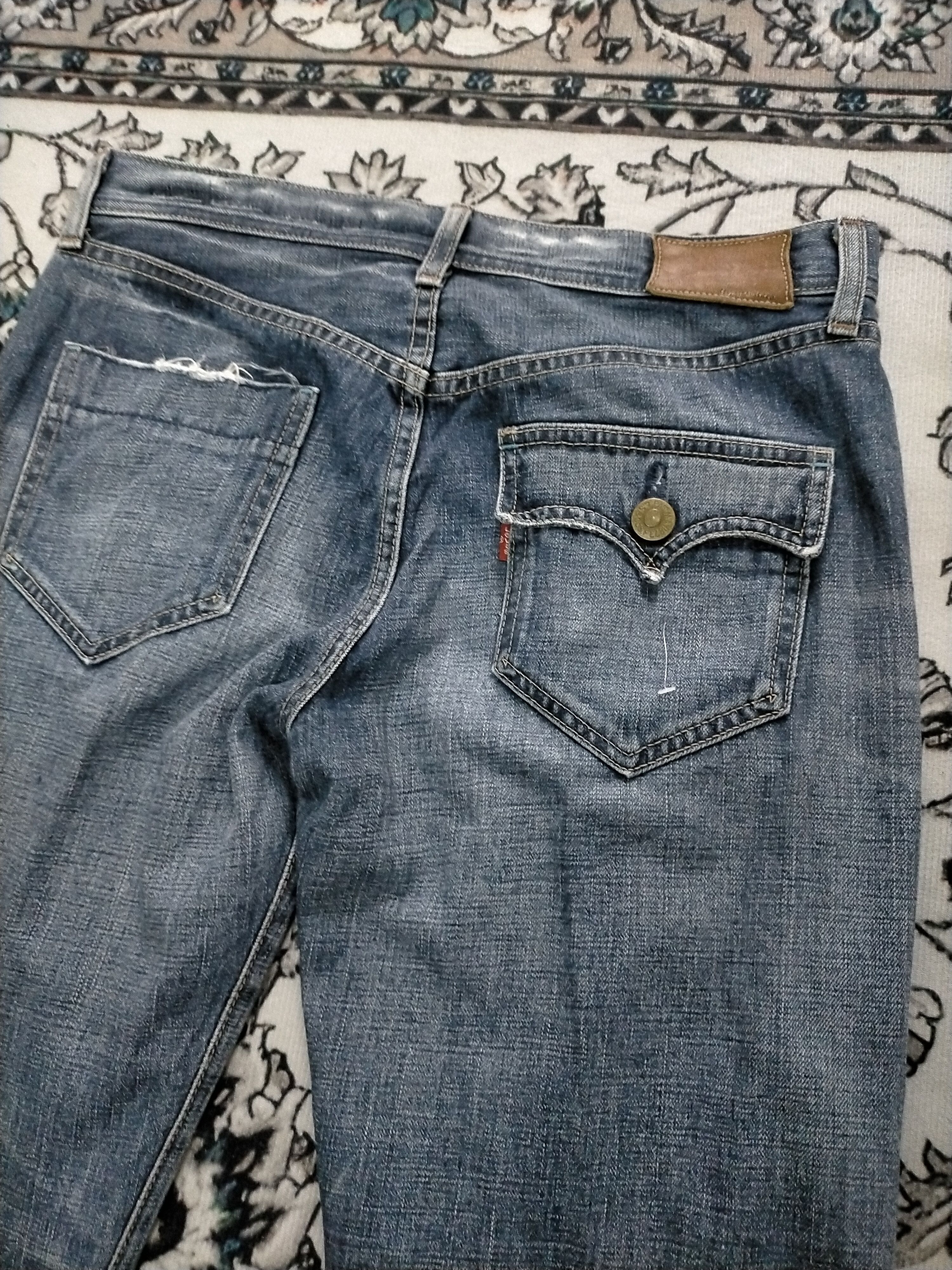 Levi's 🔥Flare 🔥Vtg Levis Mudwash Distressed Flare Jeans Size US 31 - 8 Thumbnail
