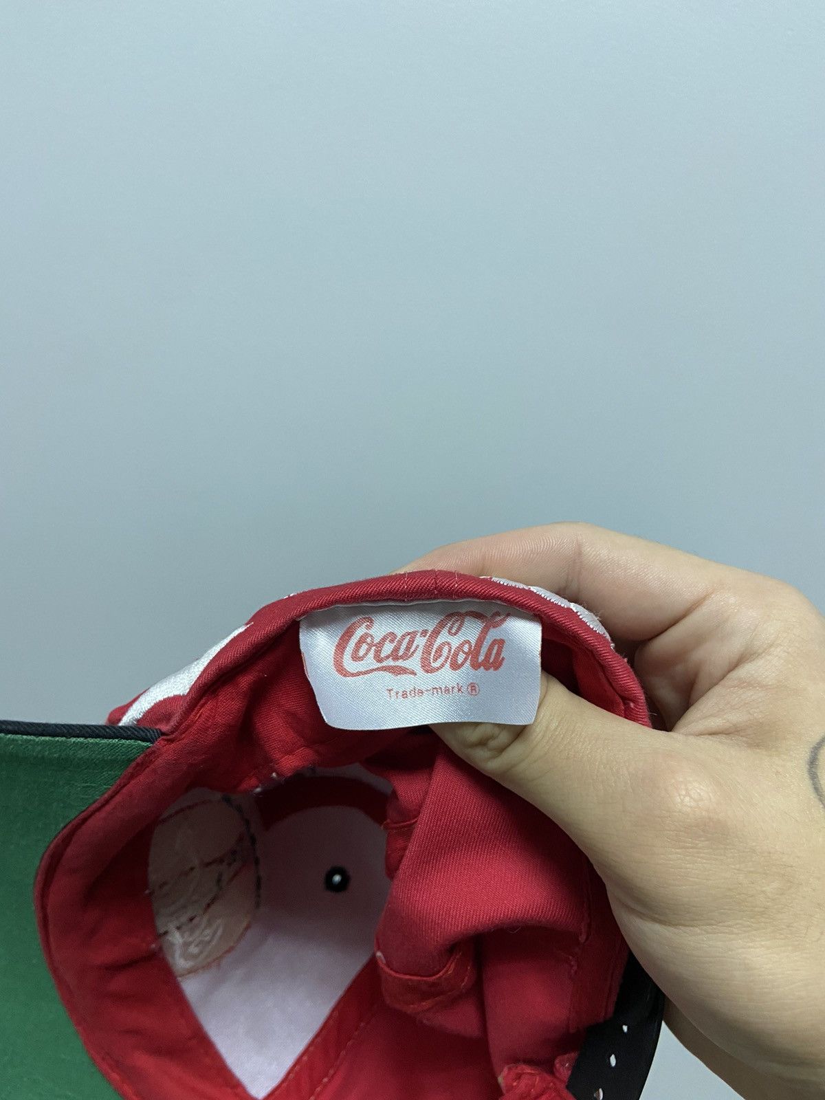 Coca Cola × Vintage Coca Cola vintage Cap Snapback Spell Out Big Logo Size ONE SIZE - 7 Thumbnail