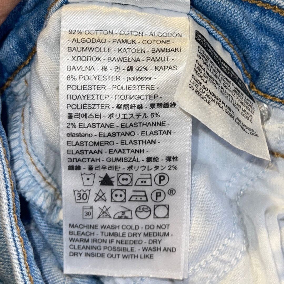 Levi's Levi's 711 Distressed Skinny Jeans 31 Streetwear Medium Wash Size 31" - 6 Thumbnail