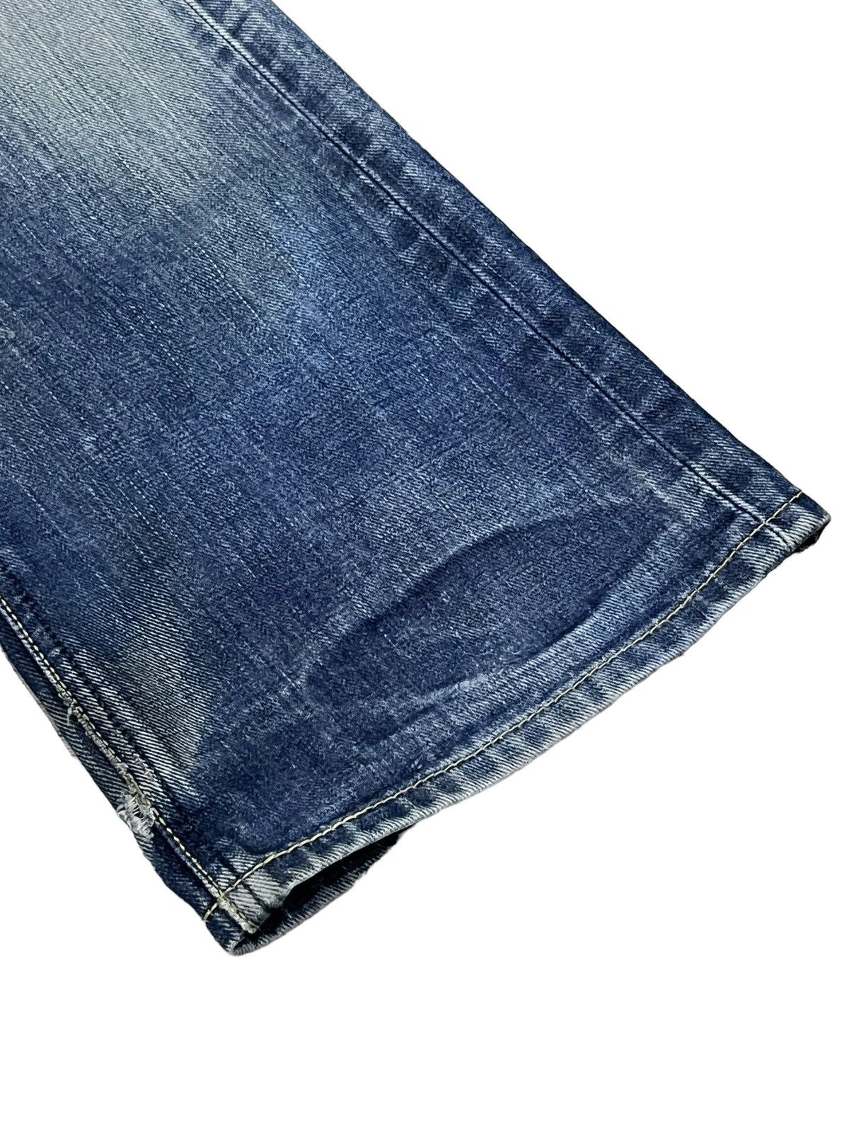 Lee × Midnight Organic 🔥Vtg LEE Thrashed Patina Stain Mudwash FLARE Organic Jeans Size US 30 / EU 46 - 13 Thumbnail