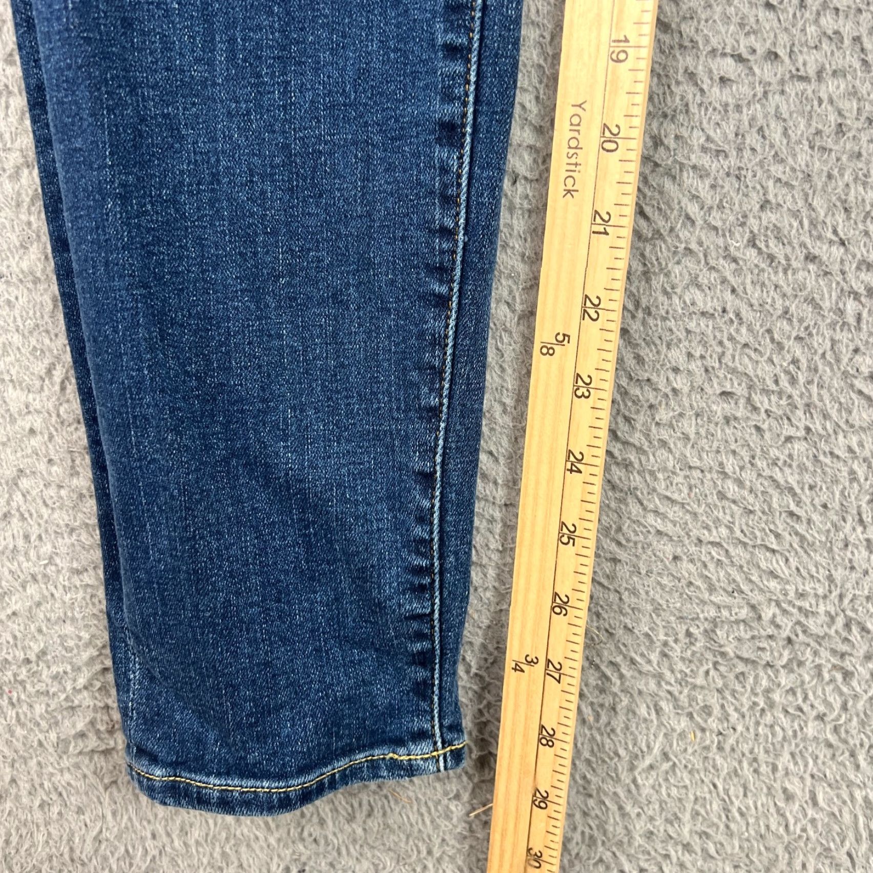 7 For All Mankind VINTAGE 7 For All Mankind Jeans Womens Slim Skinny Blue 32x29 5-Pocket Denim Stretch Distressed Size 24" / US 00 / IT 34 - 3 Thumbnail