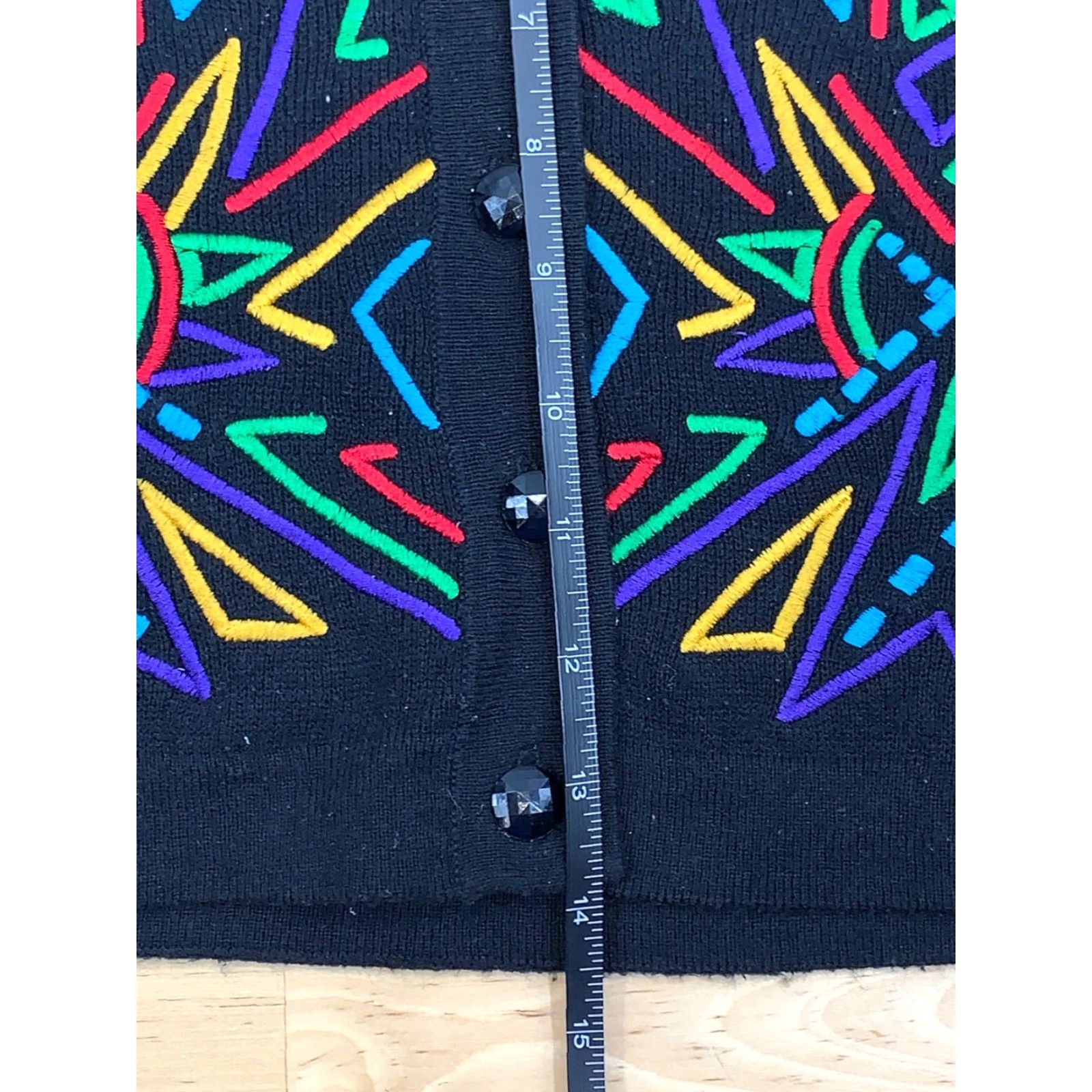 Vintage VINTAGE I.B. Diffusion Cardigan Black S Women Long Sleeve Cotton Ramie Knit Tight-Knit 1991 Sports Sweater Collared Size S / US 4 / IT 40 - 5 Thumbnail
