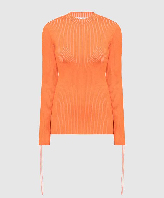 Off-White o1y1225 Crewneck Sweater in Orange Size XS / US 0-2 / IT 36-38 - 1 Thumbnail