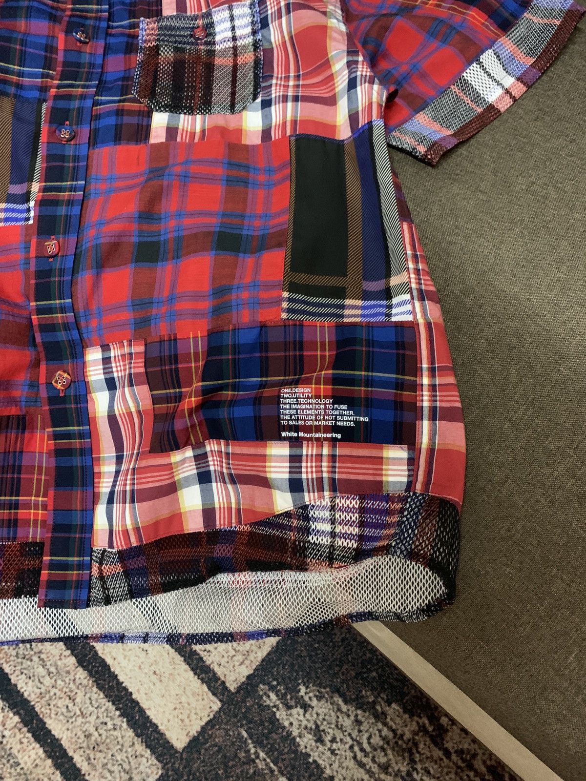 White Mountaineering White Mountaineering SS'19 Plaid Patchwork Polo Size US M / EU 48-50 / 2 - 5 Thumbnail