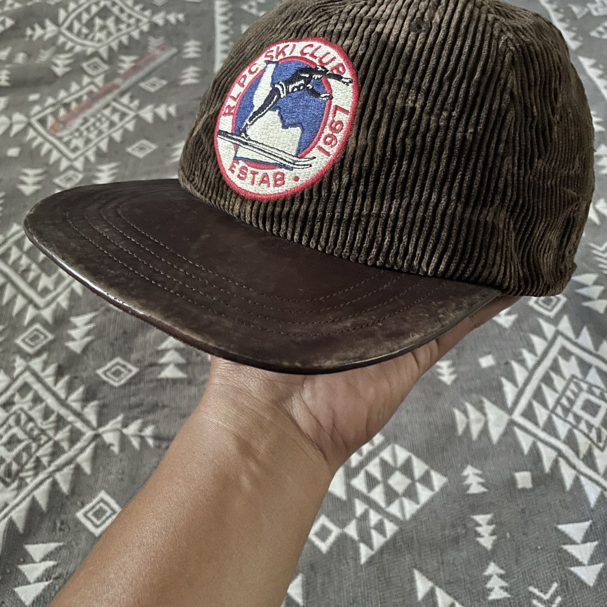 Polo Ralph Lauren Vintage polo Ski leather corduroy hats Size ONE SIZE - 4 Thumbnail