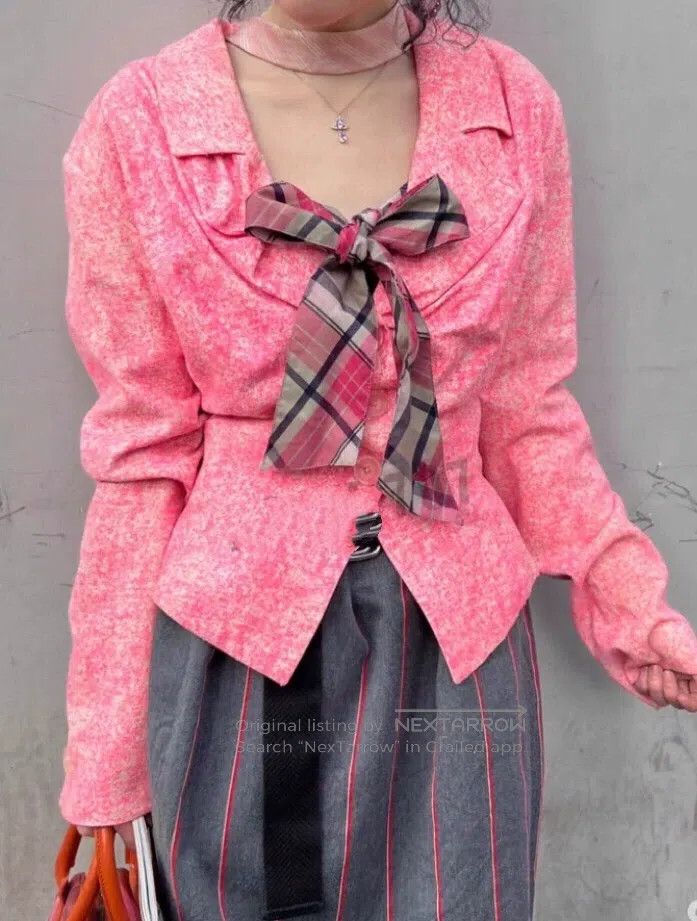 Vivienne Westwood Vivienne Westwood Pink variable jacket, transparent button Size XS / US 0-2 / IT 36-38 - 2 Thumbnail