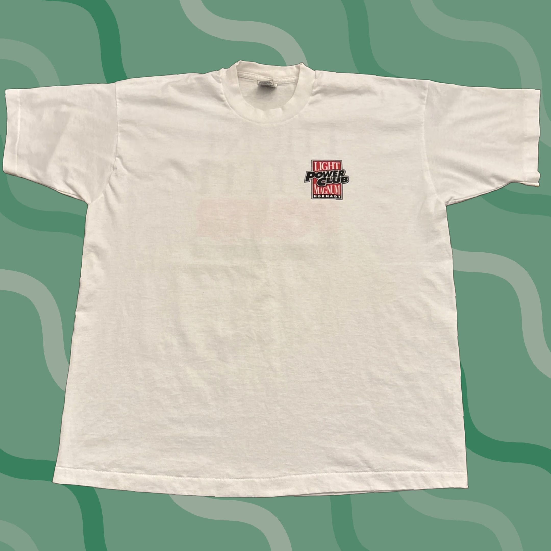 Fruit Of The Loom VINTAGE Fruit of the Loom Hornady Light Magnum Ammunition T-Shirt Size 2XL White Hunting Mens Size US XXL / EU 58 / 5 - 1 Thumbnail