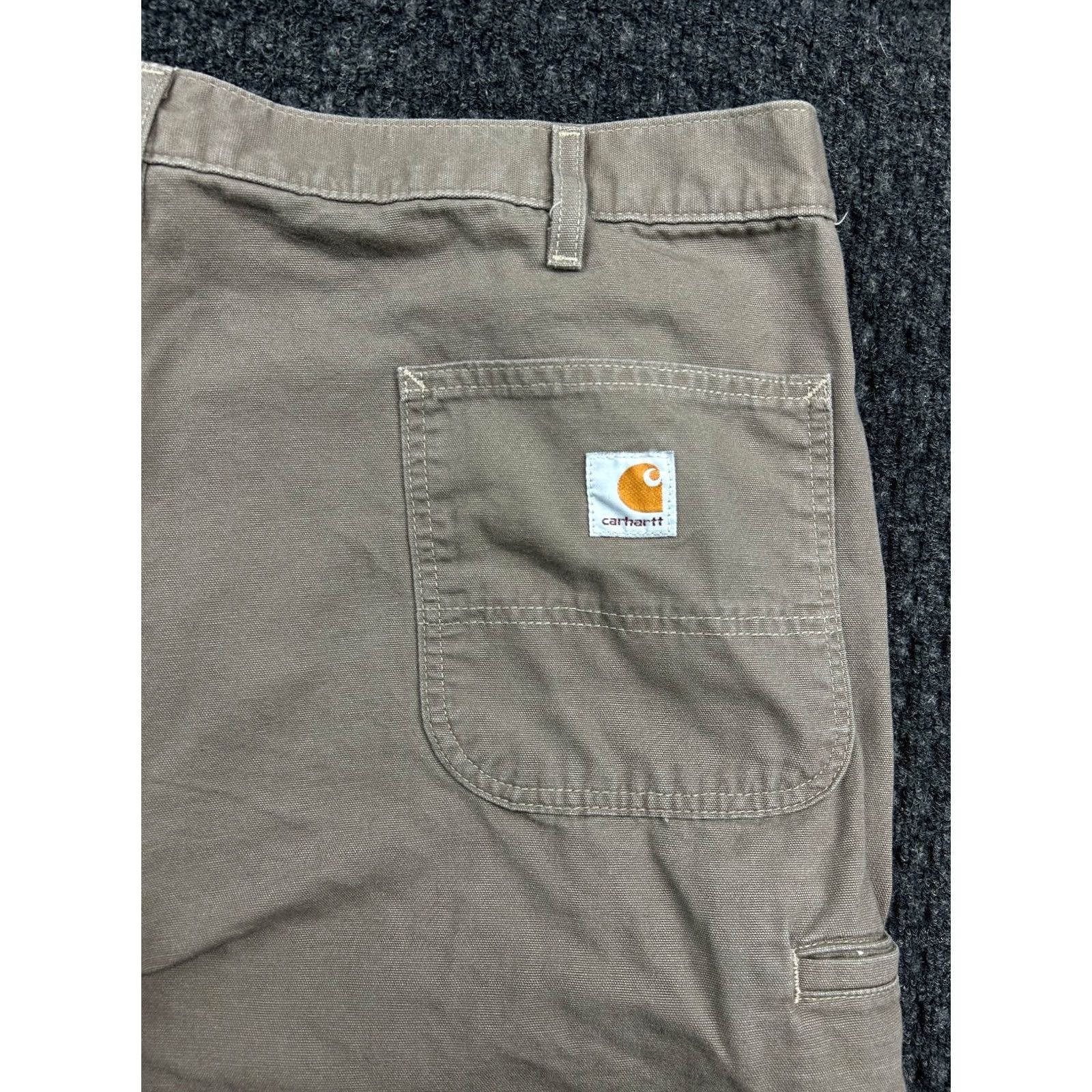 Carhartt VINTAGE Carhartt Relaxed Fit Canvas Work Pants 42 x 32 Brown Mens Carhartt Workwear Pants Relaxed Fit Workwear USA 90s Government? Size US 42 / EU 58 - 4 Thumbnail
