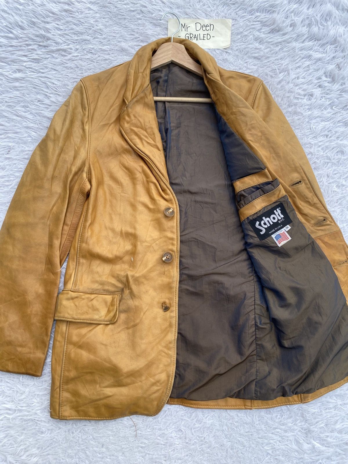Schott Rare Vintage 90s Schott USA Genuine Leather Tailored Jacket Size M / US 6-8 / IT 42-44 - 8 Thumbnail