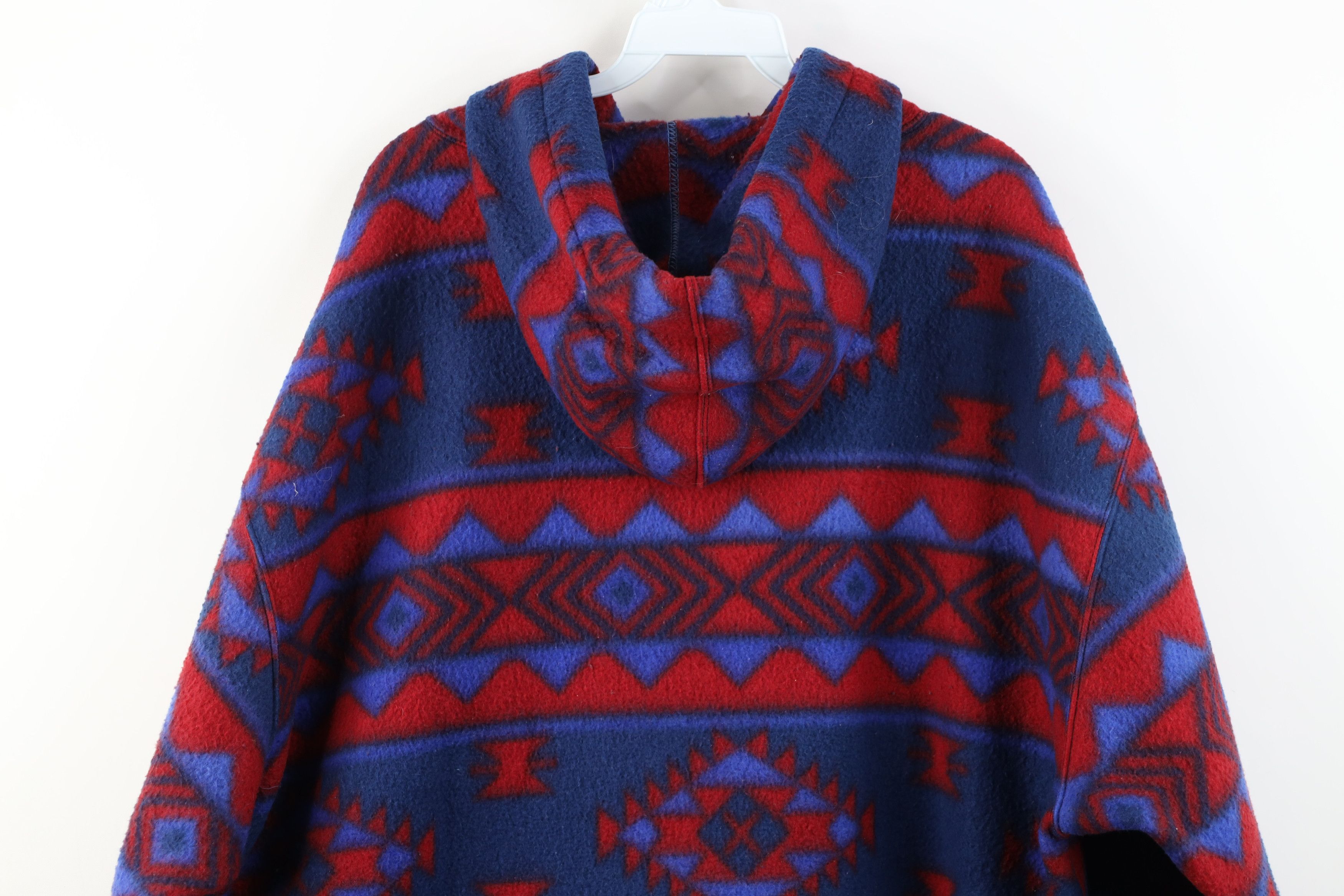 Vintage Vintage 90s Streetwear Southwestern Fair Isle Fleece Hoodie Size US L / EU 52-54 / 3 - 9 Thumbnail