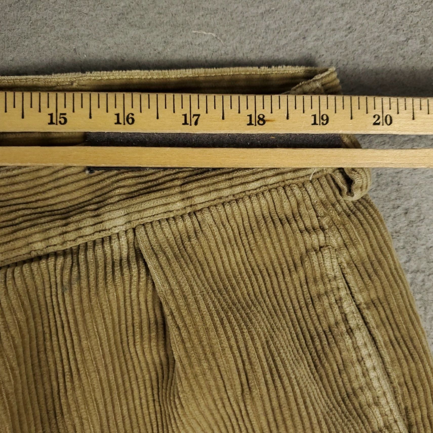 Ralph Lauren Ralph Lauren Pants Mens Regular 40x30 Beige Corduroy Straight Pleated Pocket Size US 40 / EU 56 - 3 Thumbnail