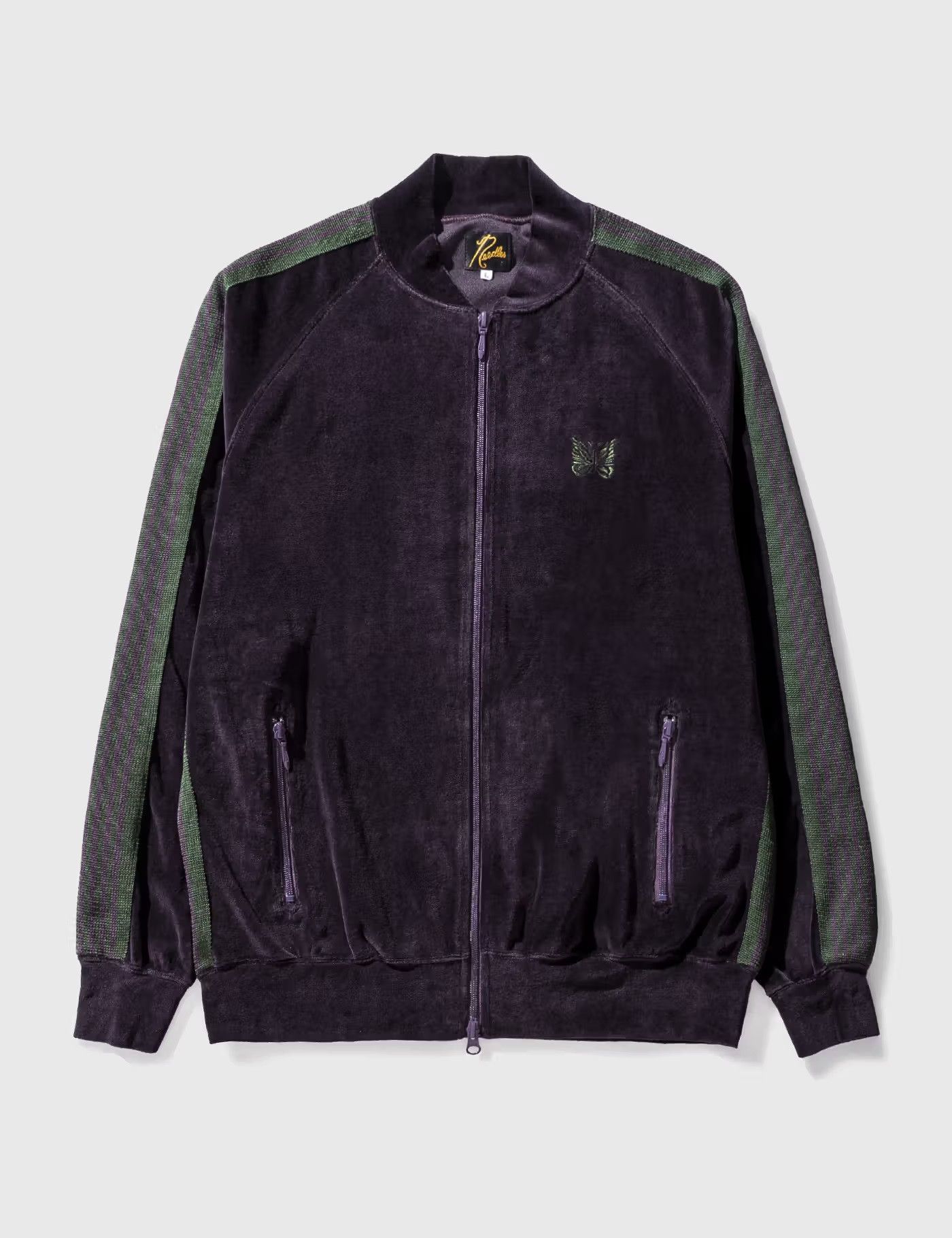 Image of Needles R.c. Velour Track Jacket - Eggplant, Men's (Size Small)