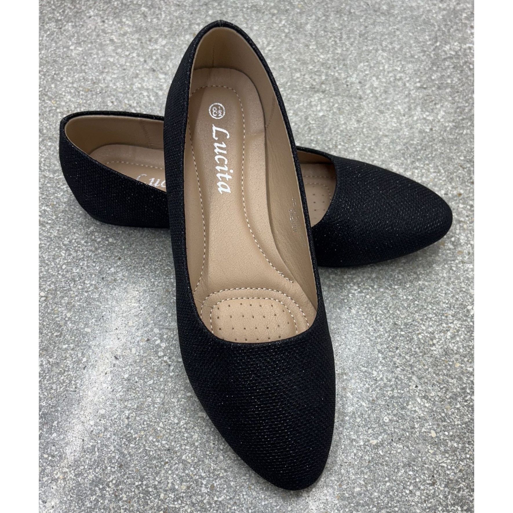 Other LUCITA / Friendly / Black / Glitter / Slip-On / Ballet / Fla Size US 10 / IT 40 - 7 Thumbnail