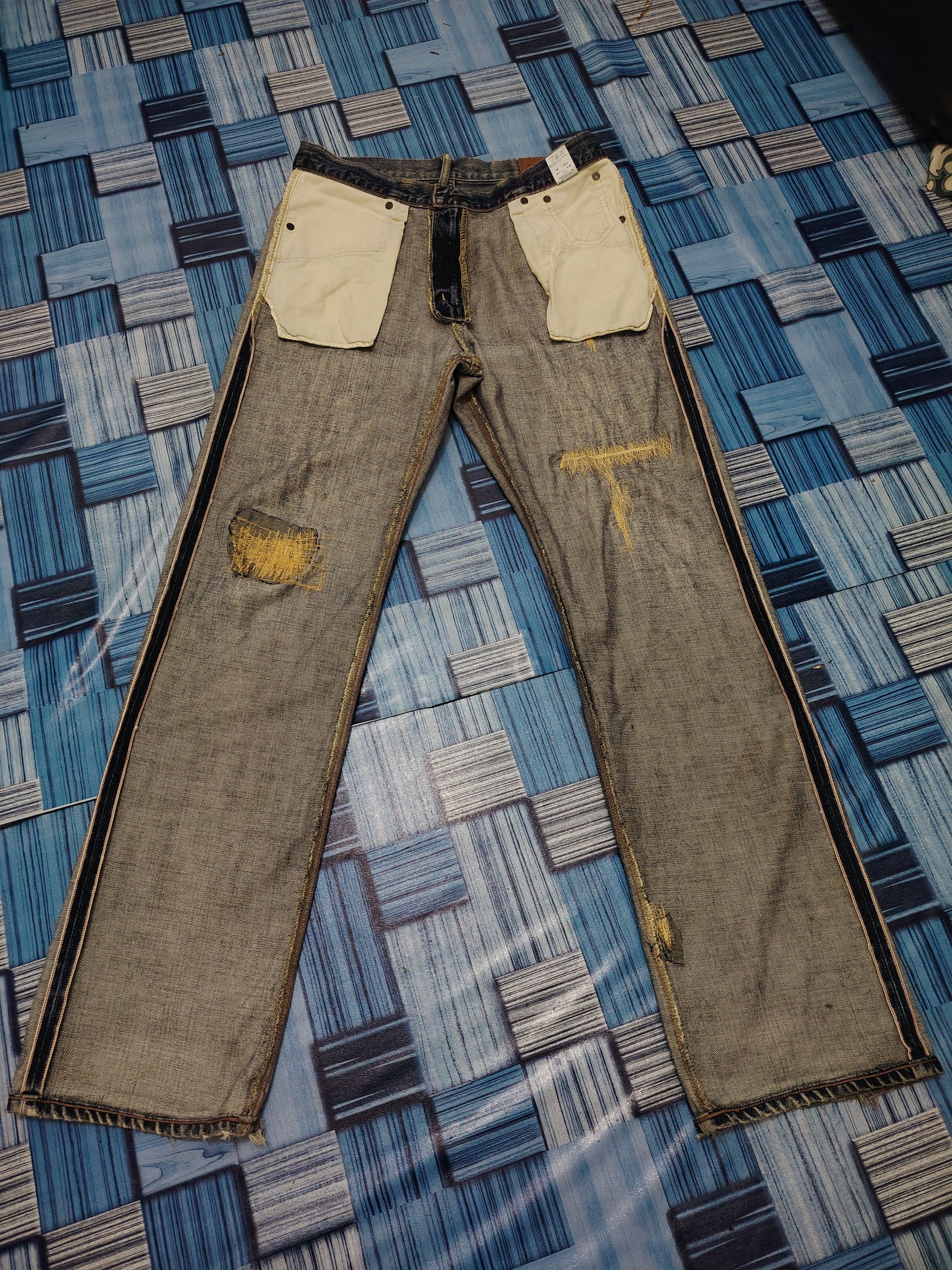 Kapital Edwin 505z Selvedge Jeans Distressed Flare Jeans Size US 33 - 25 Thumbnail