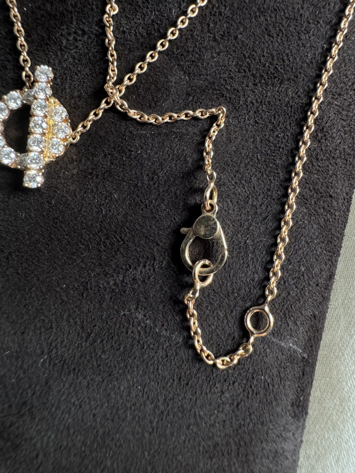 Hermes Hermès rose gold Finesse diamonds necklace Size ONE SIZE - 5 Thumbnail