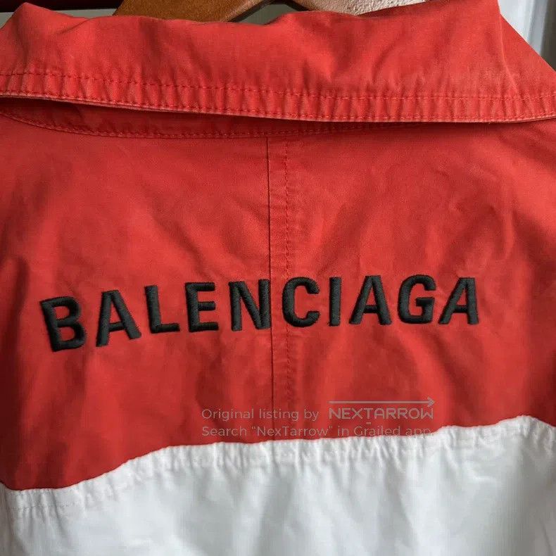 Balenciaga Balenciaga White Red Sun Protection Jacket Size US S / EU 44-46 / 1 - 5 Thumbnail