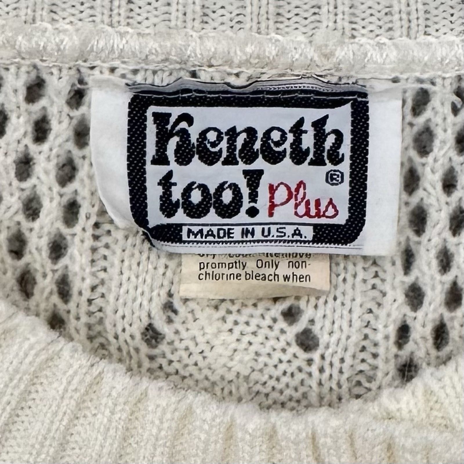 Other 80s Vintage Keneth Too Plus Cardigan Women 1X Plus Fisherman Size XL / US 12-14 / IT 48-50 - 6 Thumbnail