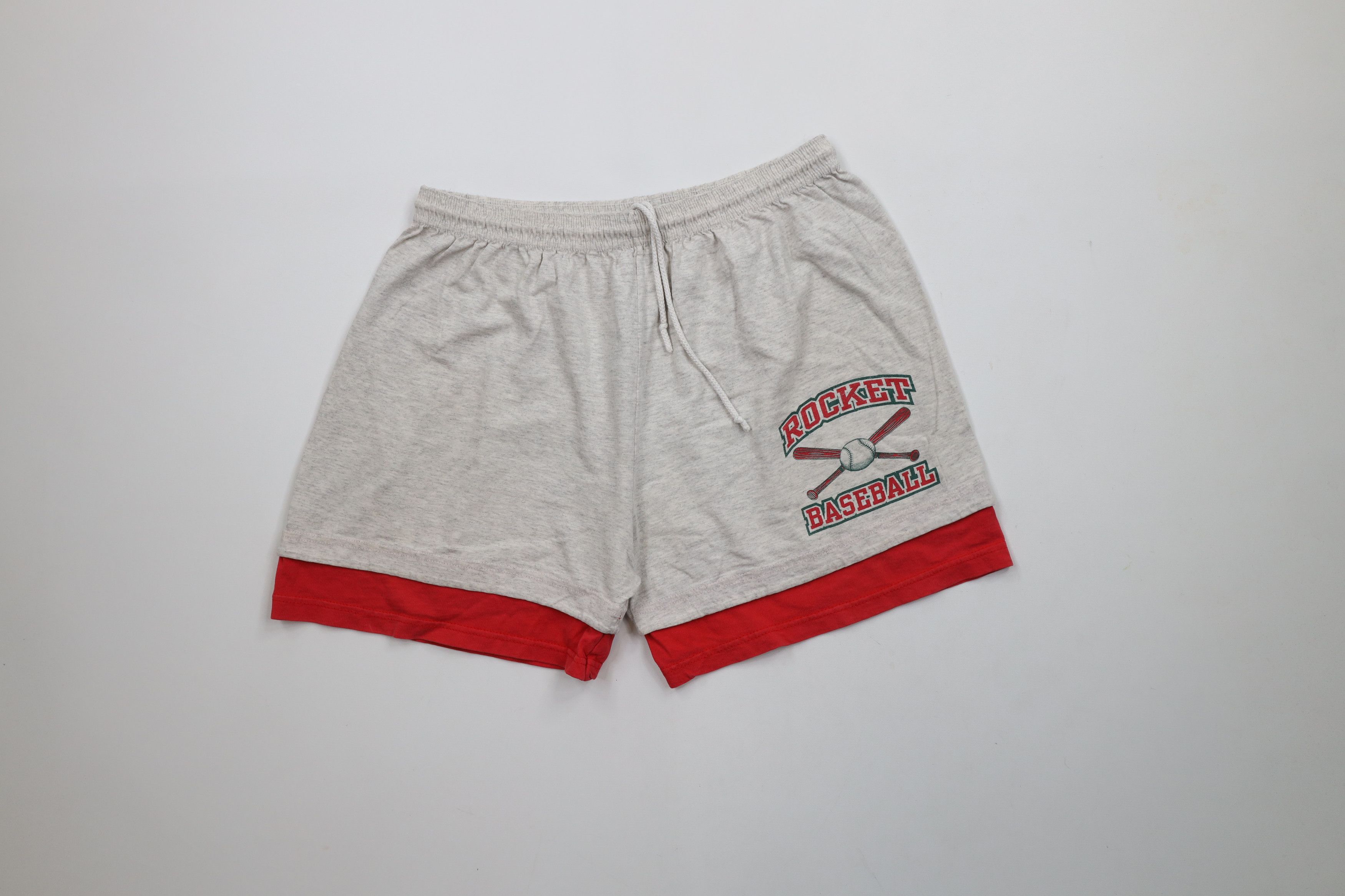Vintage Vintage 90s Streetwear Layered Rocket Baseball Shorts USA Size US 36 / EU 52 - 1 Thumbnail