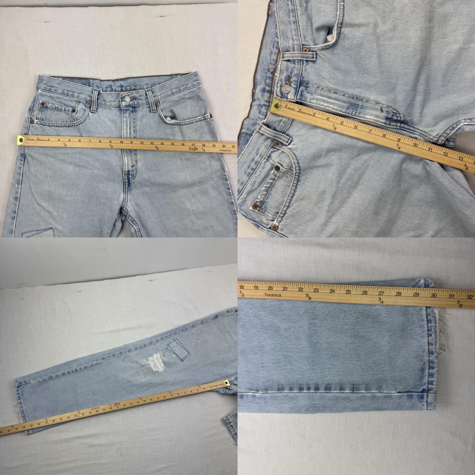 Levi's VINTAGE Levi's 505 Jeans Men Adult 34x30 Regular Fit Straight Blue Cotton 90s 2000s Size US 34 / EU 50 - 9 Thumbnail