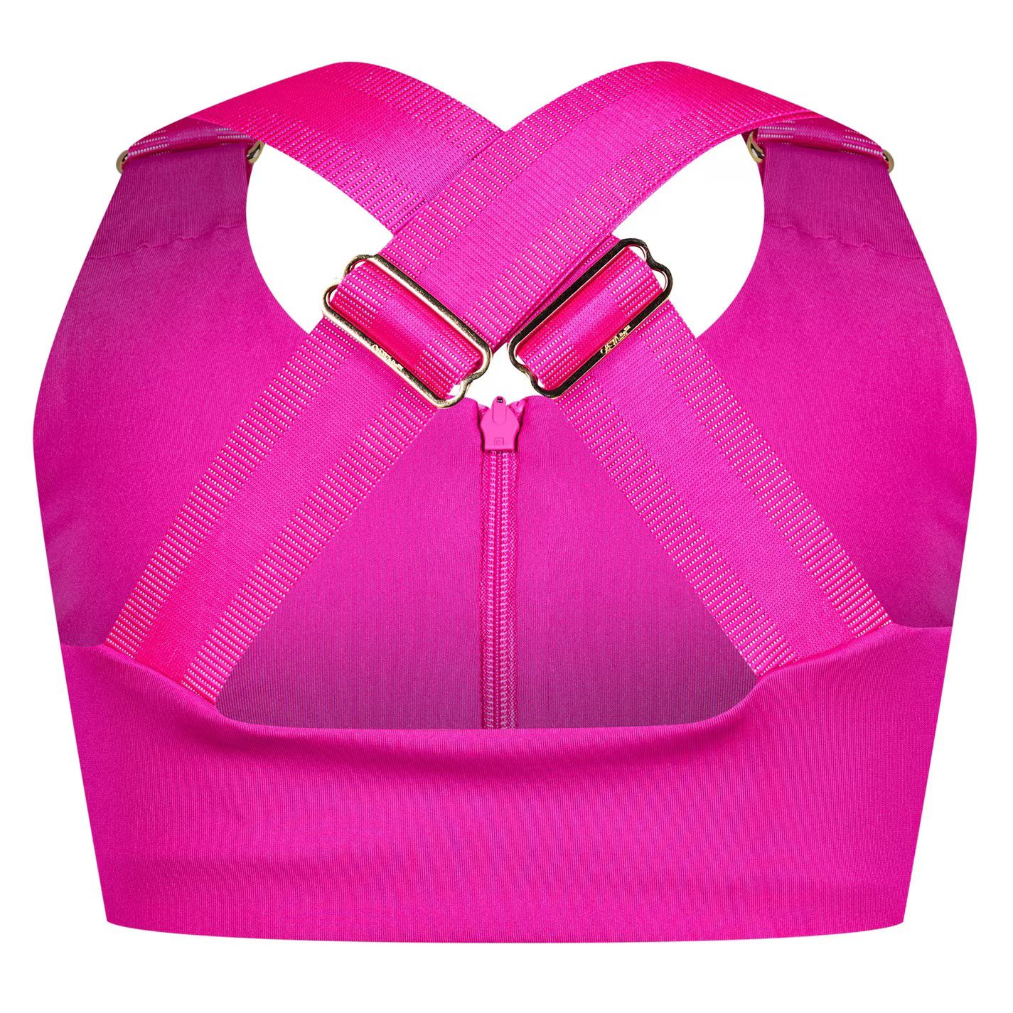 o1g2r1mq0225 Size: M / Zip Log Top Active Bra in Pink