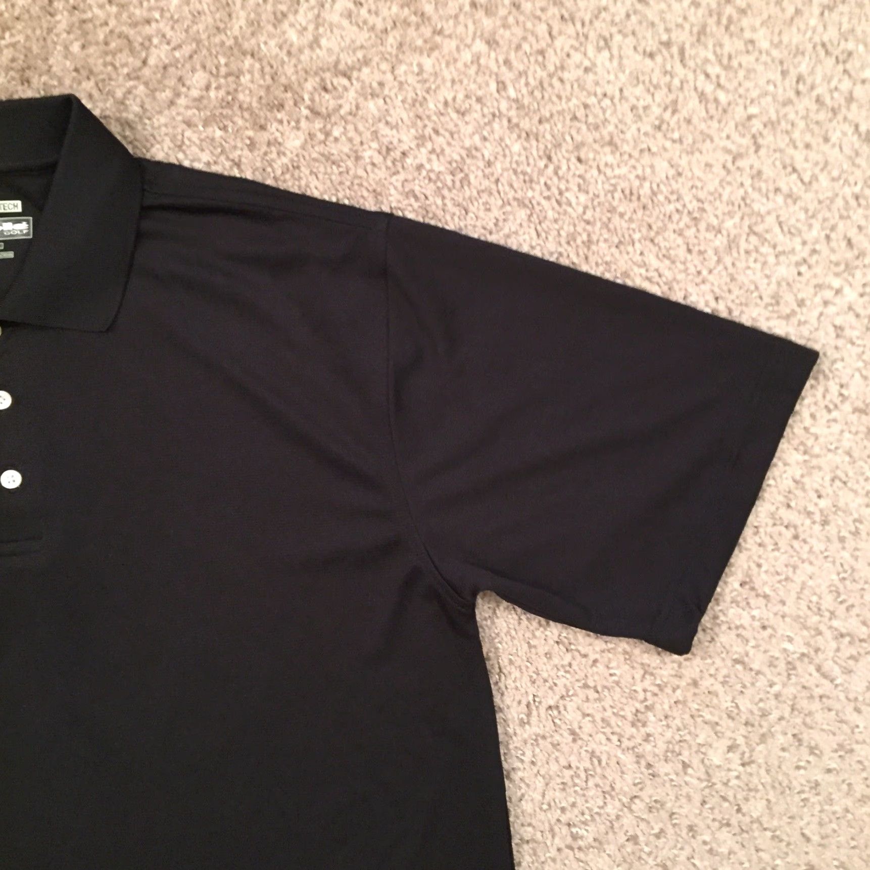 Vintage Bollé Polo Shirt Mens M Black Short Sleeve Striped Golf Tech Polo Shirt Mens Black Striped Golf Size US M / EU 48-50 / 2 - 4 Thumbnail