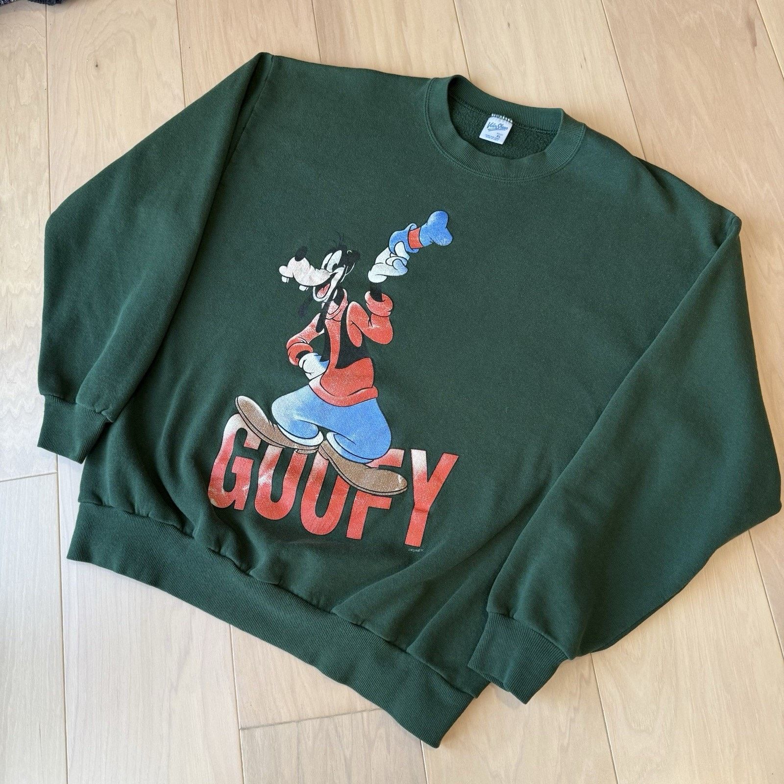 Disney Vintage Goofy Sweatshirt XL Green 90s Disney Cartoon Size US XL / EU 56 / 4 - 9 Thumbnail