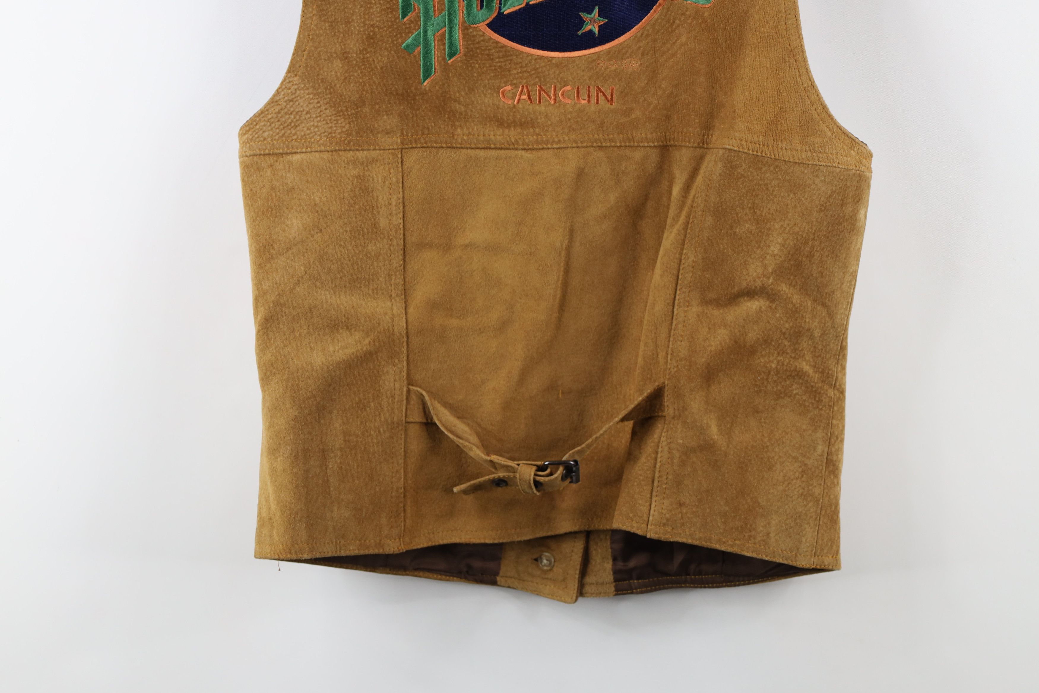 Vintage Vintage 90s Planet Hollywood Cancun Buckle Back Leather Vest Size US S / EU 44-46 / 1 - 16 Thumbnail