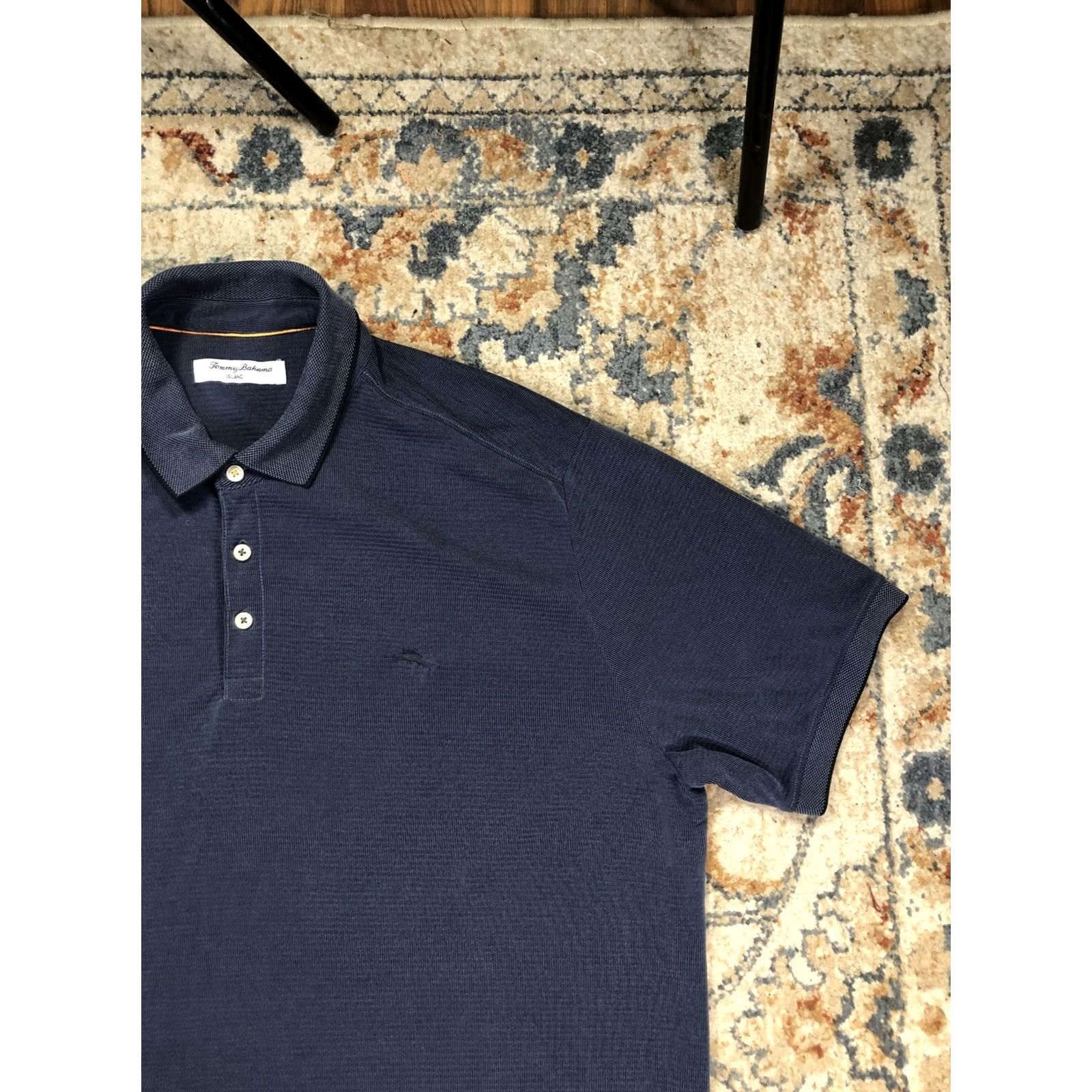 Tommy Bahama Tommy Bahama IslandZone Polo Shirt Mens 2XL Blue Stripe Short Sleeve Polo Shirt Mens Size US XXL / EU 58 / 5 - 4 Thumbnail