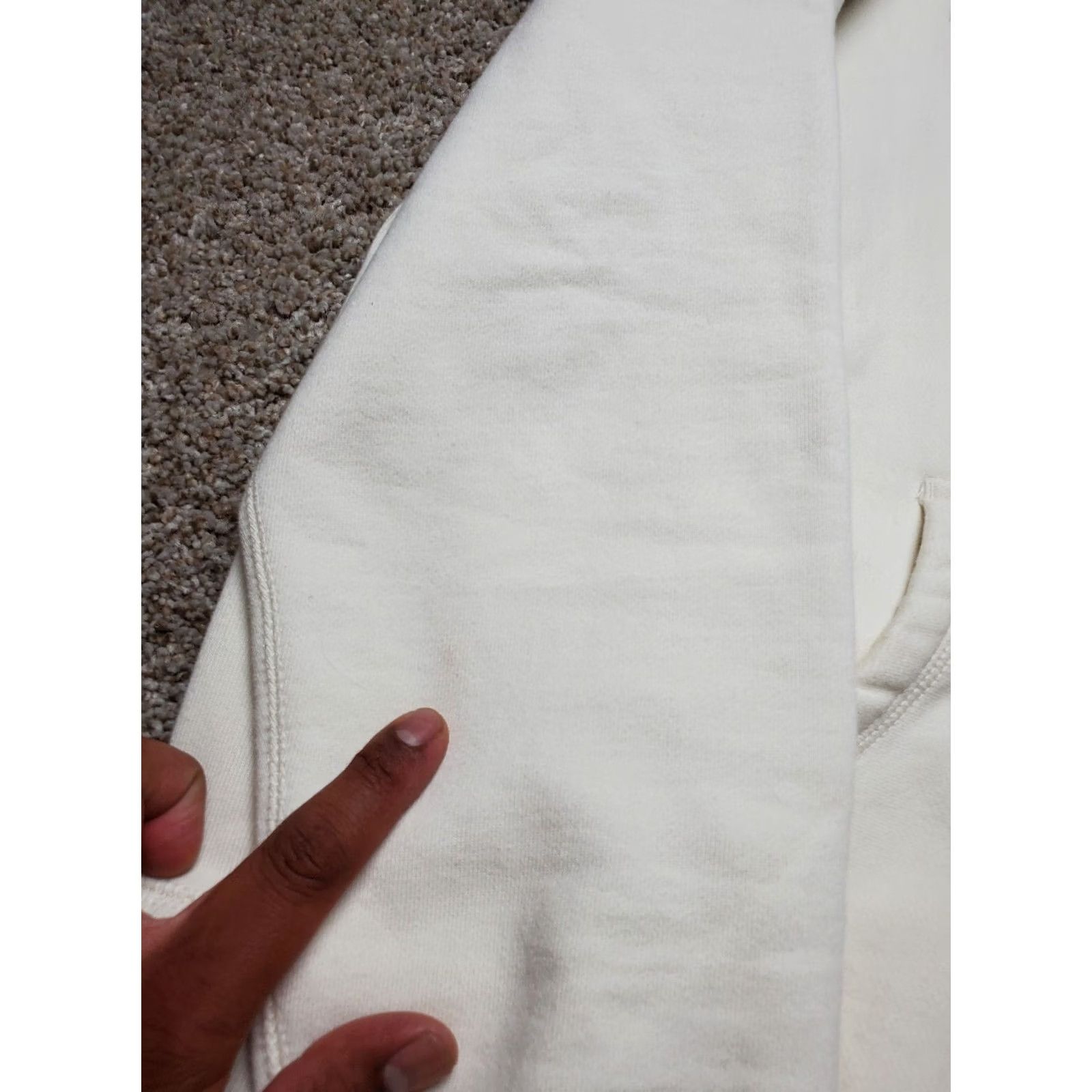 J Brand Cloak Hoodie XL Mens Ivory Pullover Long Sleeve Hooded Pockets Logo Embroidered Fall Winter Regular Men Size US XL / EU 56 / 4 - 3 Thumbnail