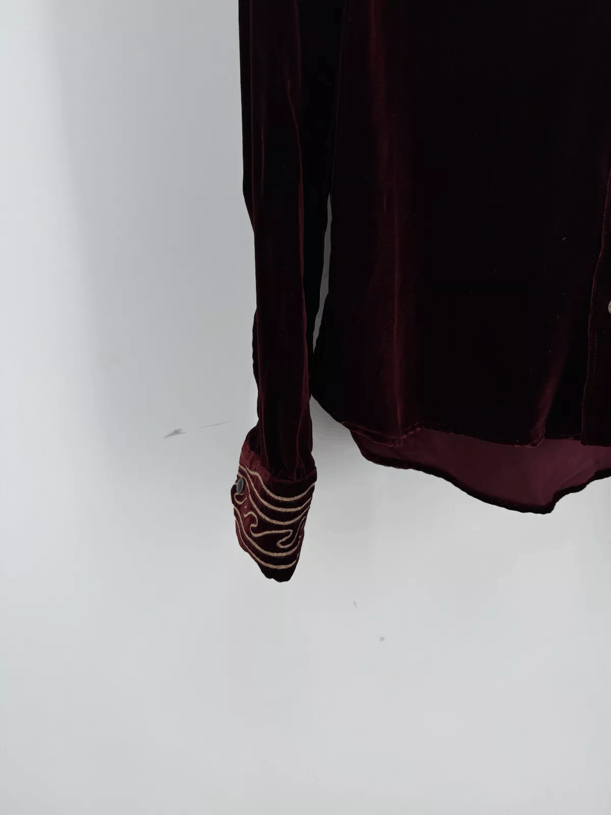 Yves Saint Laurent Saint Laurent Velour Shirt Size 38 / 15 Medium Size US M / EU 48-50 / 2 - 6 Thumbnail