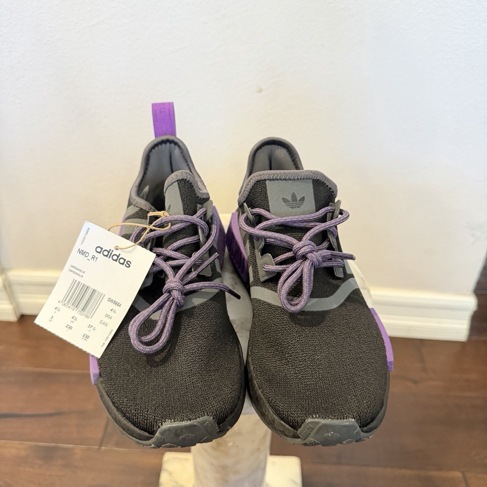 Adidas adidas NMD R1 Black Active Purple Grey Size 5.5 No Box Size US 5.5 / EU 38 - 5 Thumbnail