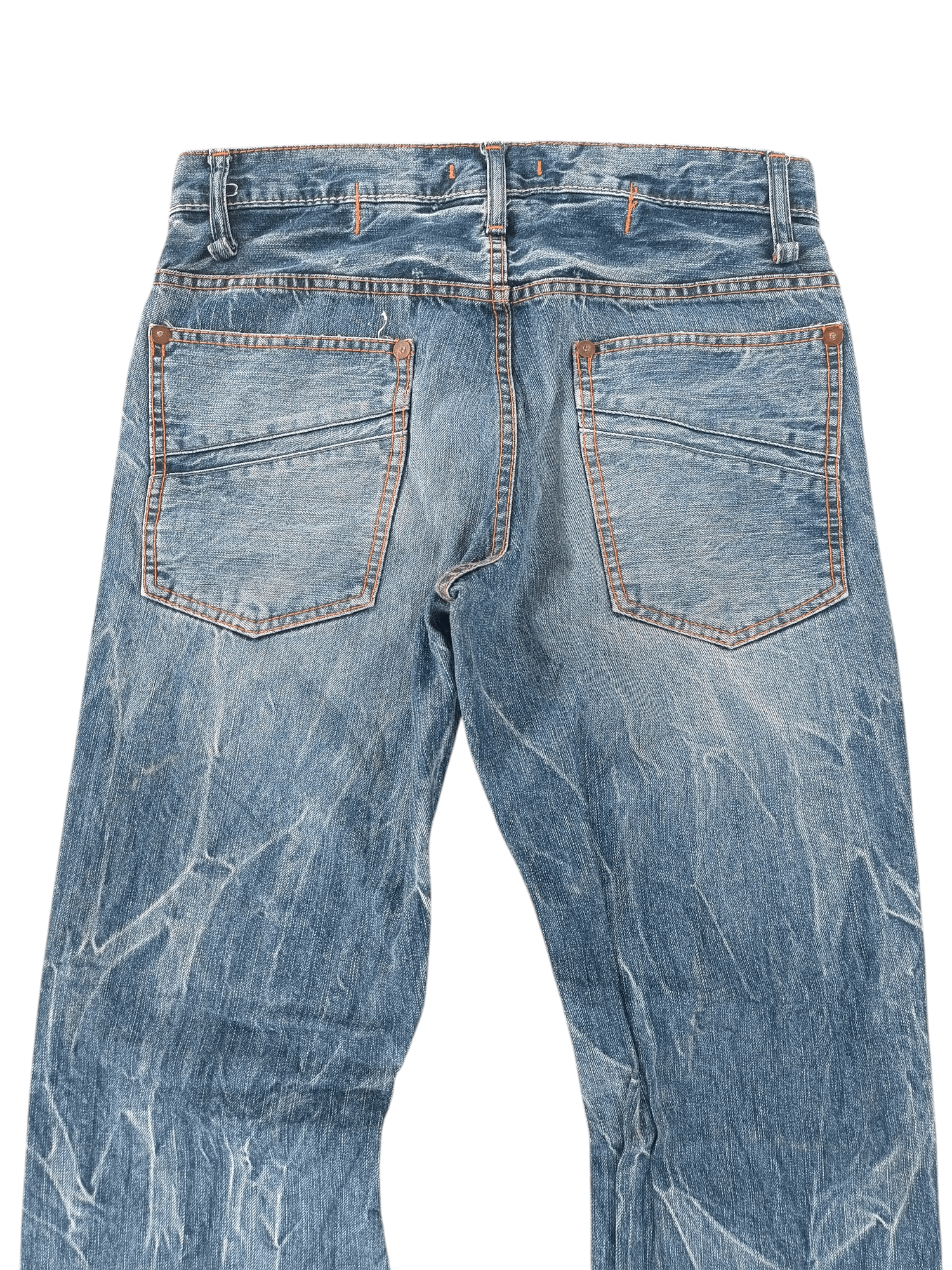 If Six Was Nine × Japanese Brand FLARED💥JAPANESE BRAND BLUE WAY THUNDER FADED DENIM 🟦 E188 Size US 30 / EU 46 - 13 Thumbnail